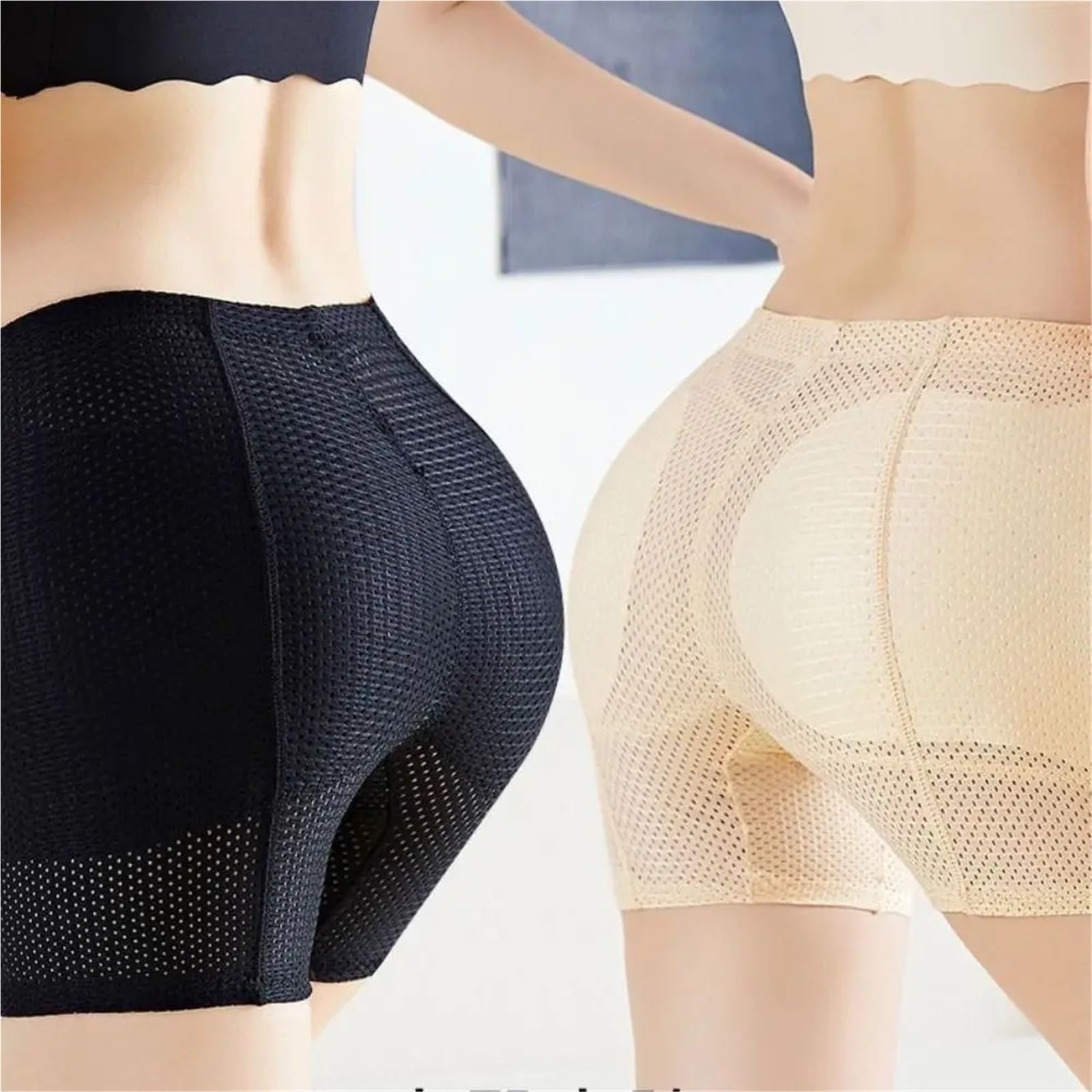 Shapewear Bragas Moldeadoras de Levantamiento de glúteos Transpirables - Realzador de Cadera Push-up con Ropa Interior Invisible con Control de Barriga(Beige-2XL)