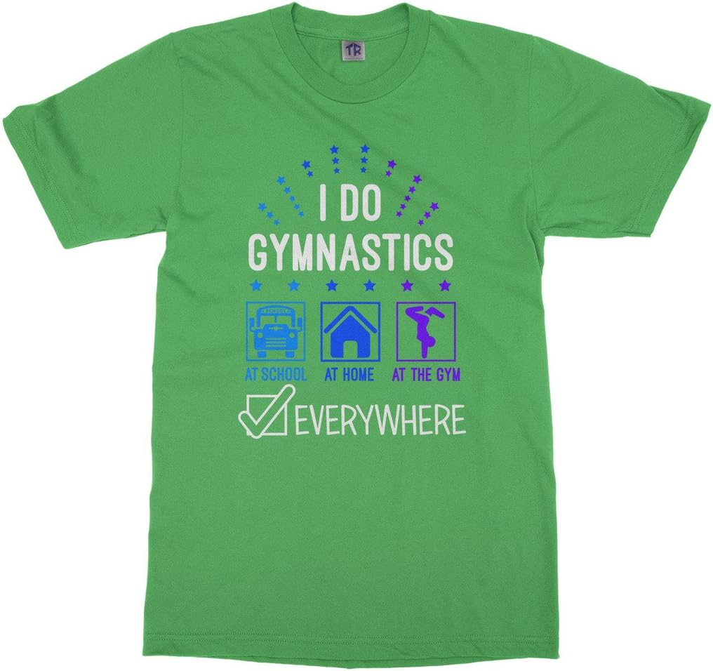 Threadrock Big Girls' I Do Gymnastics Everywhere Youth T-Shirt