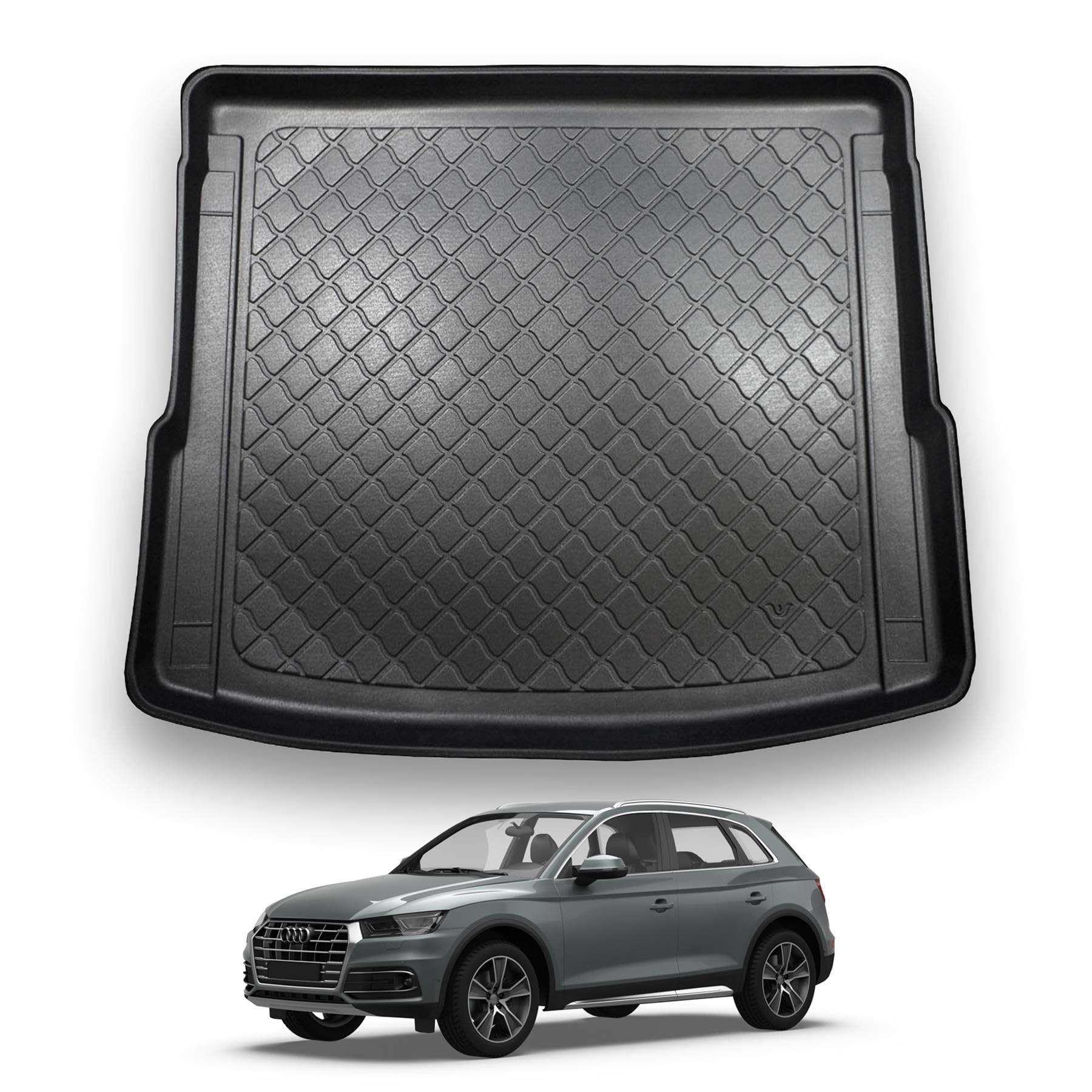 NOMAD Audi Q5 (2017 ) Boot Liner [Not For TSFI/PHEV] Premium Tailored Fit Car Floor Mat Protector Recyclable Thermoplastic Waterproof Dog & Pet Friendly Raised Edges Compatible Custom Fit Accessory