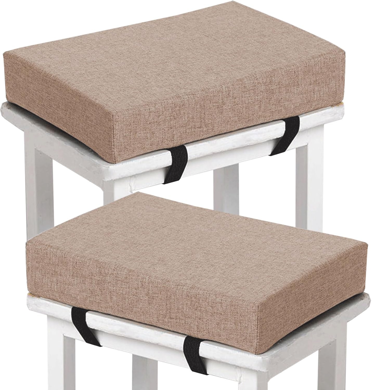 Memory Foam square Seat Cushion3/ 5/8cm thick,35/40/45/50cm rectangular Stool Cushion,Anti - Slip, Seat Cushion seat pads dining chairs with Removable Cover for Kitchen Bar Chairs(H3,2pcs 30x40x5cm)