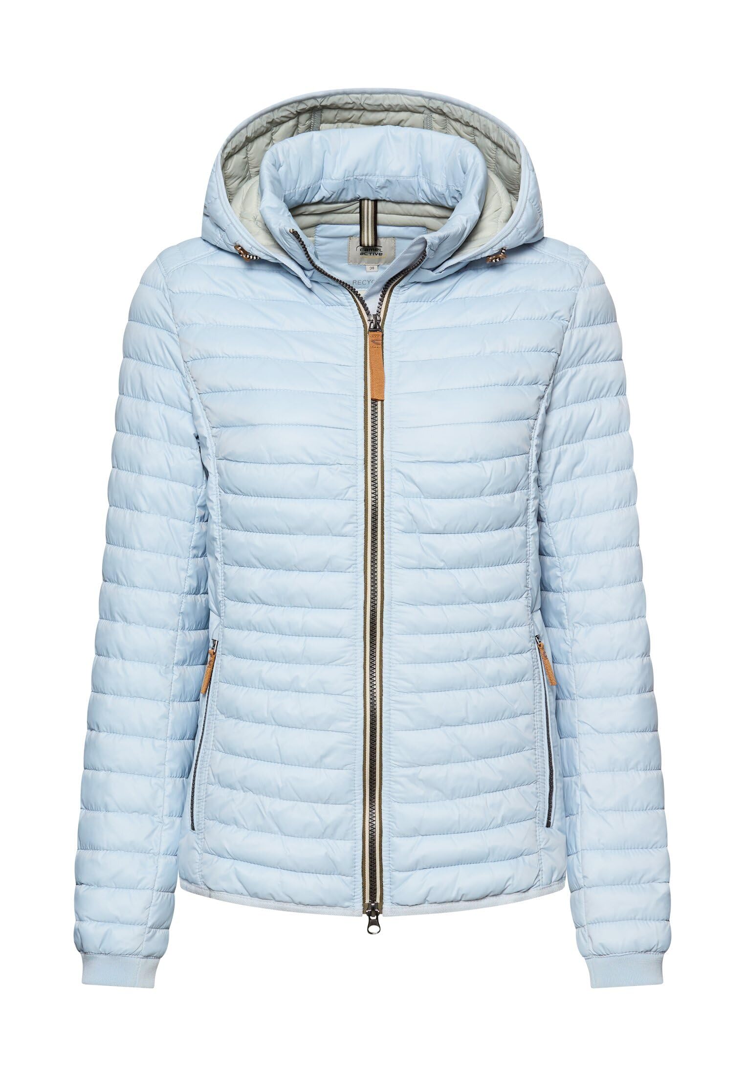 camel active Steppjacke aus recyceltem Polyamid Langarm, Kapuze, Wasserdicht