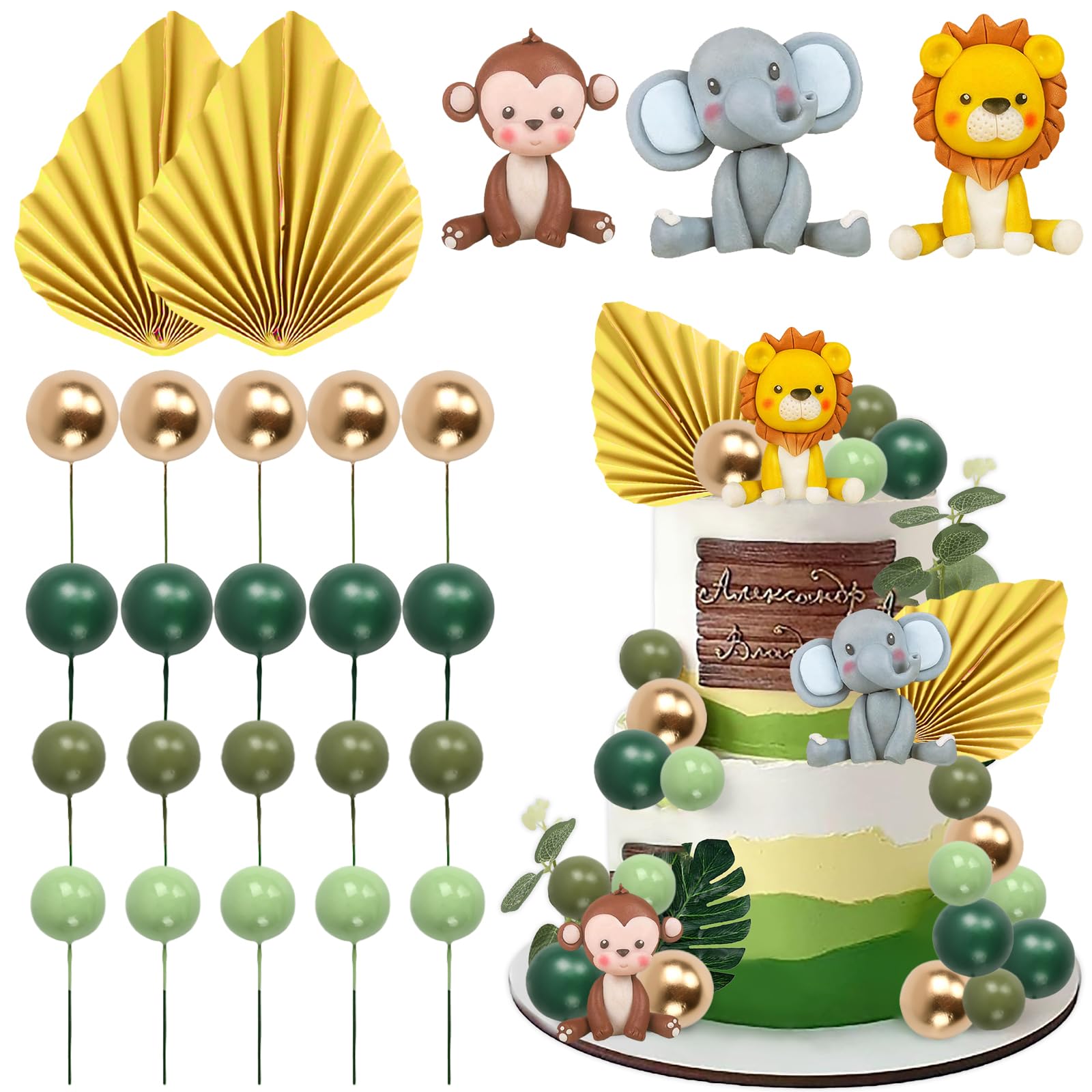 Dschungel-Tortendeko – Koala & Blätter Tortenaufleger, Für Kindergeburtstag & Babyshower