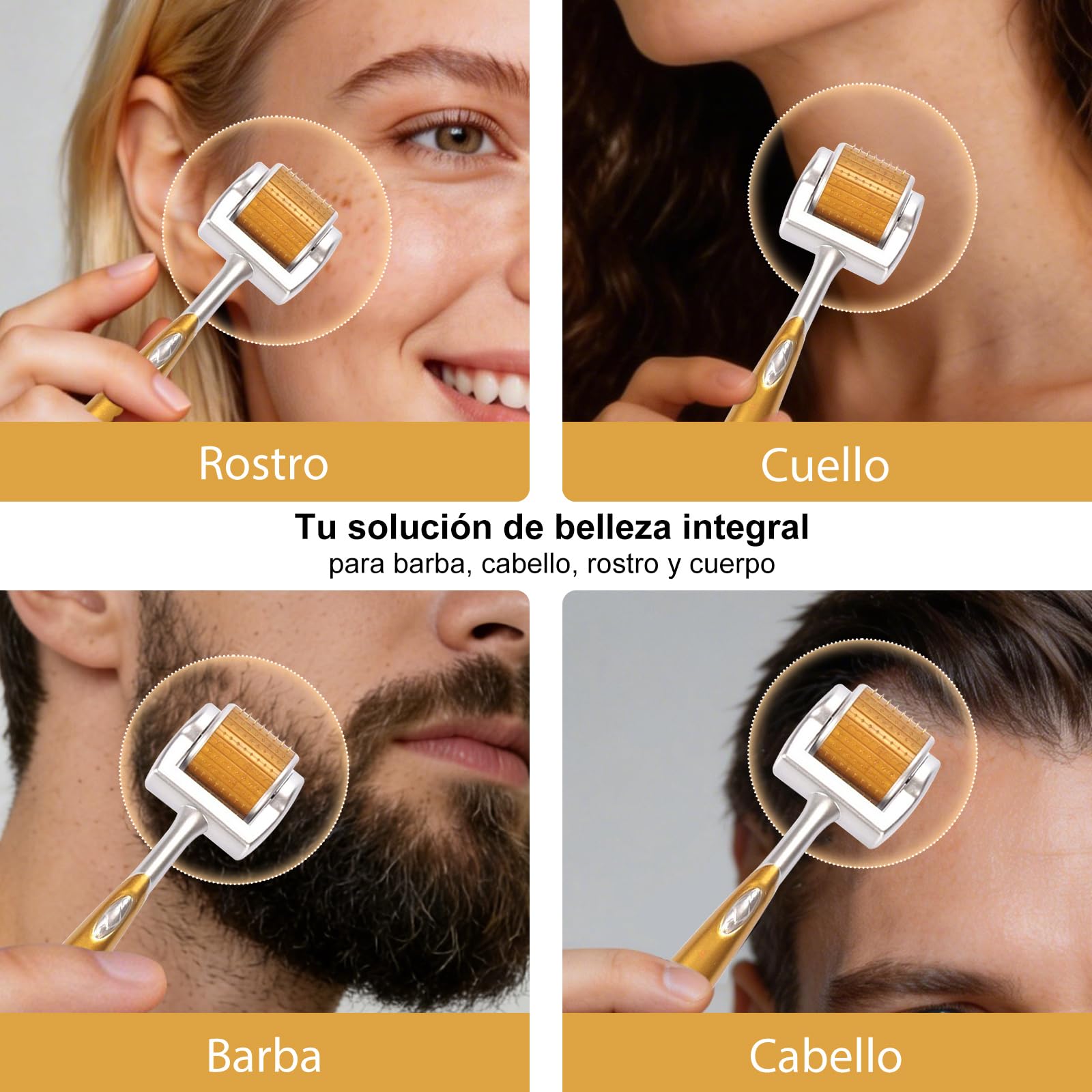 KOI BEAUTY profesional Derma Roller 1.0 - Microneedle Roller individual de titanio real 192, Microneedling Roller para cara, cuero cabelludo y cuerpo, Micro Needle Roller masculino y femenino
