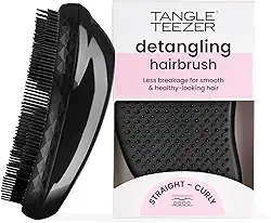 Tangle Teezer - Escova de cabelo desembaraçadora The Original Panther Black, para todos os tipos de cabelo, úmido e secos, Cor: Preta