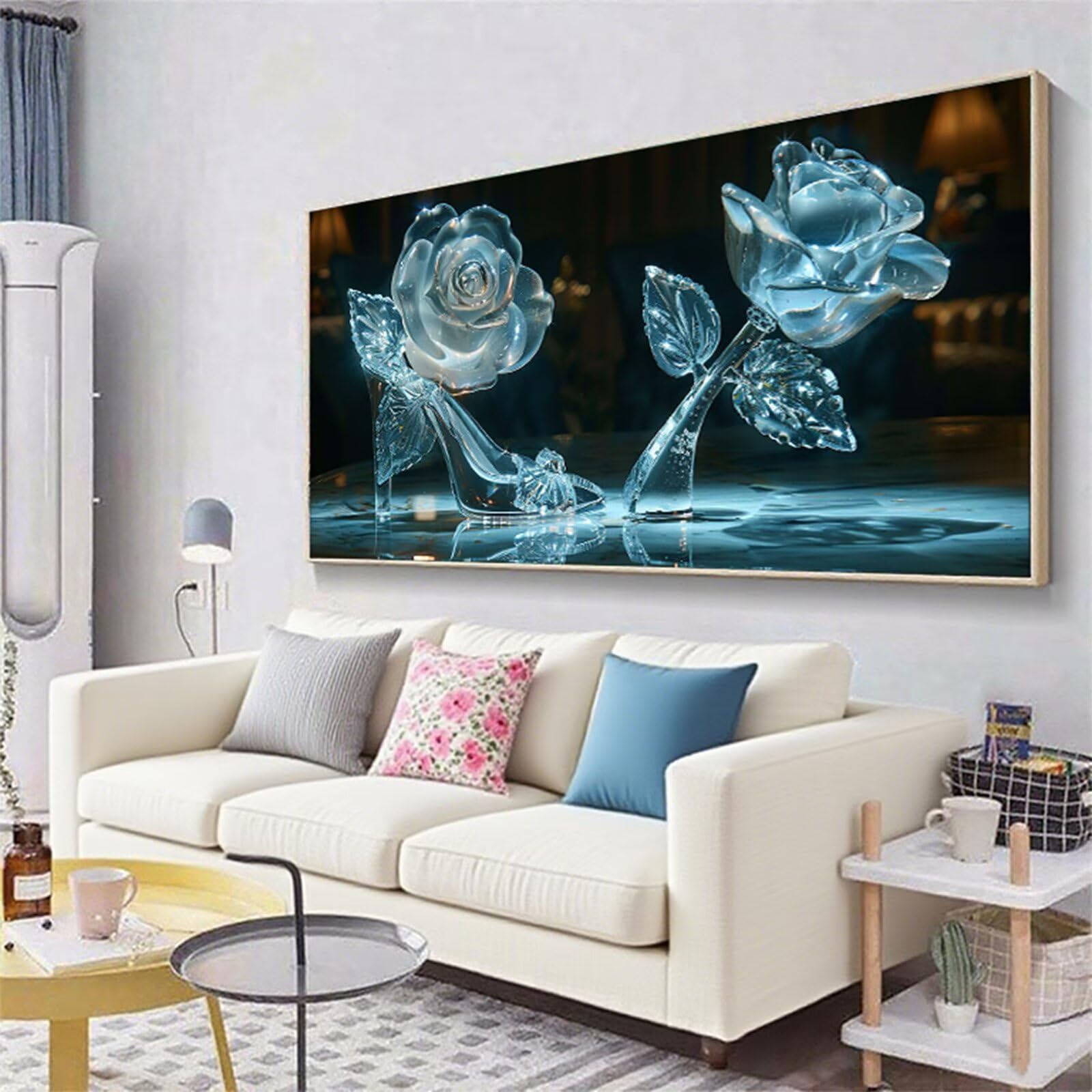 Diamentowe malowanie róża diament malarstwo dla dorosłych kryształowe kapcie haft diamentowy duży rozmiar 220 x 100 cm DIY diamentowe malowanie rzemiosło ścieg krzyżykowy obrazy do dekoracji ścian X2