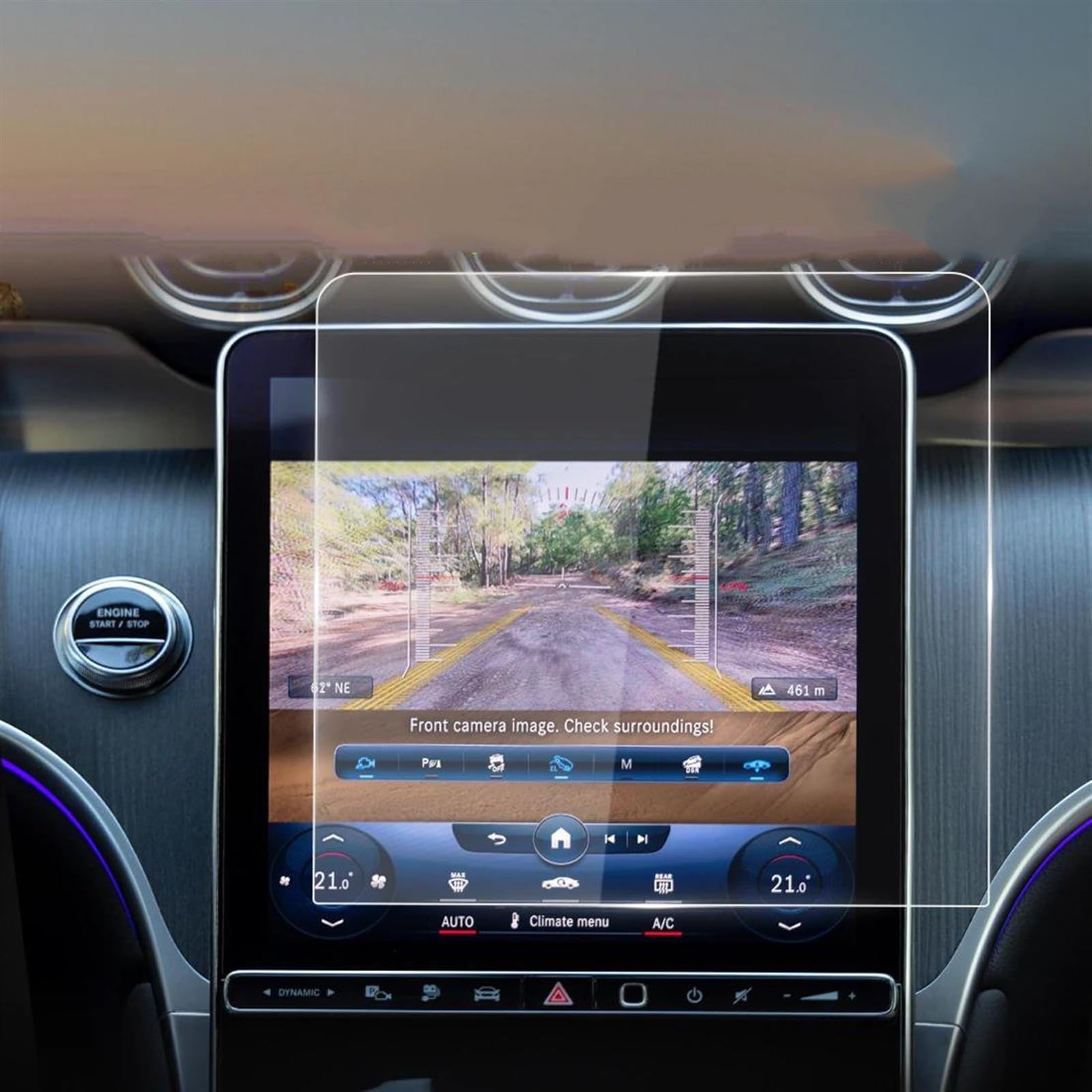 Panzerglas Displayschutzfolie Auto Vollbild Mercedes-Benz für GLC 2023 (HD)
