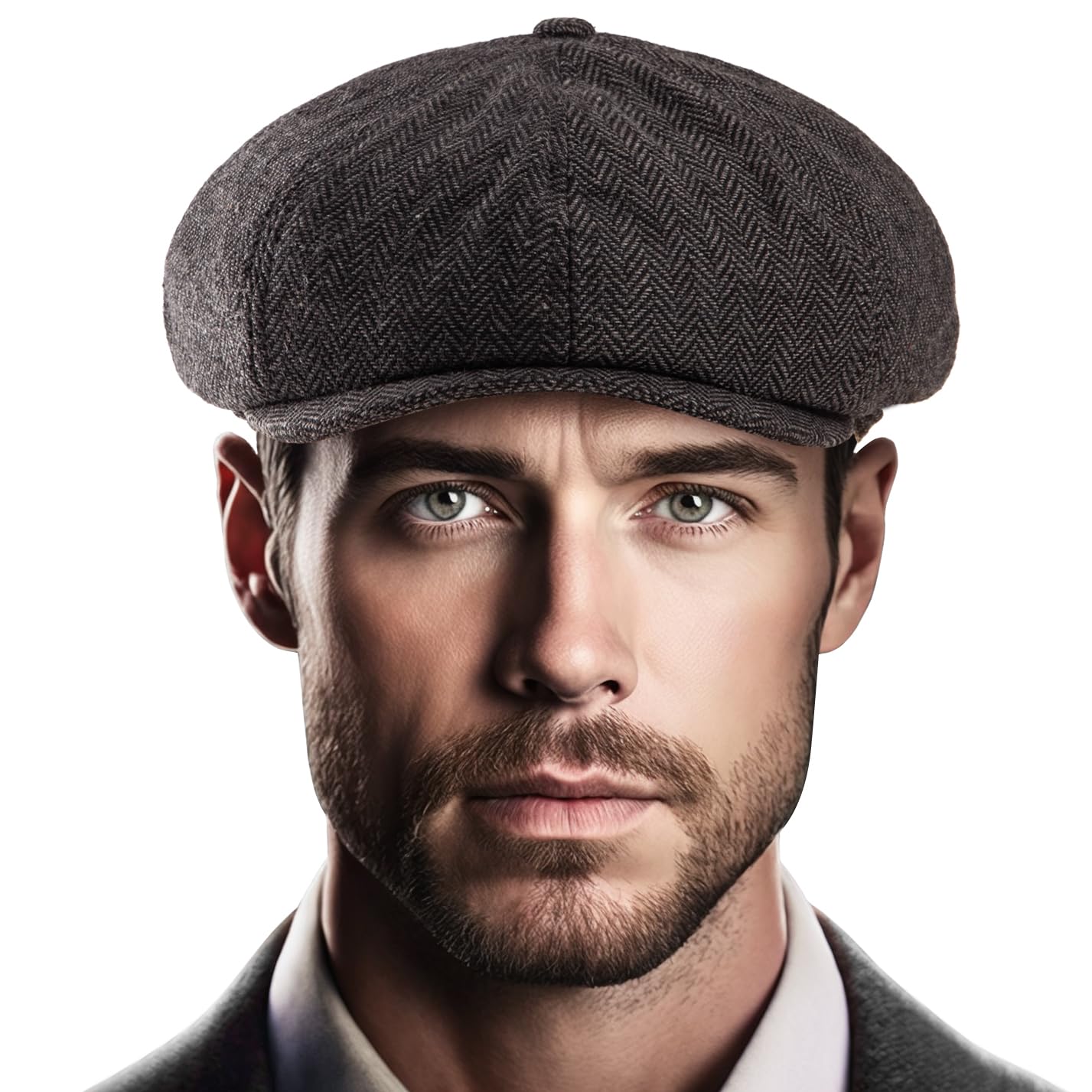 LADYBRO Panel Newsboy Hats for Men Gatsby Cap Cabbie Hat Irish Cap  Paperboy Hat Wool Blend Tweed