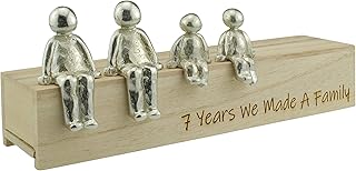 7th Anniversary Idea - 7 Years We Made A Family Metal Ornament - Choose Your Family Combination (2 Children)