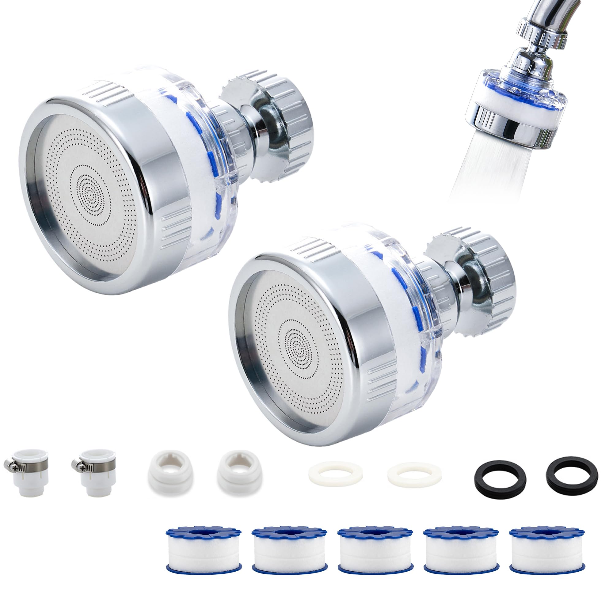 Snapklik.com : PCTC 2PCS Bathroom Sink Filter, Bathroom Faucet Filter ...