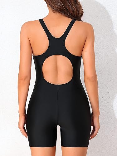 Miniatura 10 de ATTRACO Boyleg - Traje de baño deportivo de una pieza para mujer