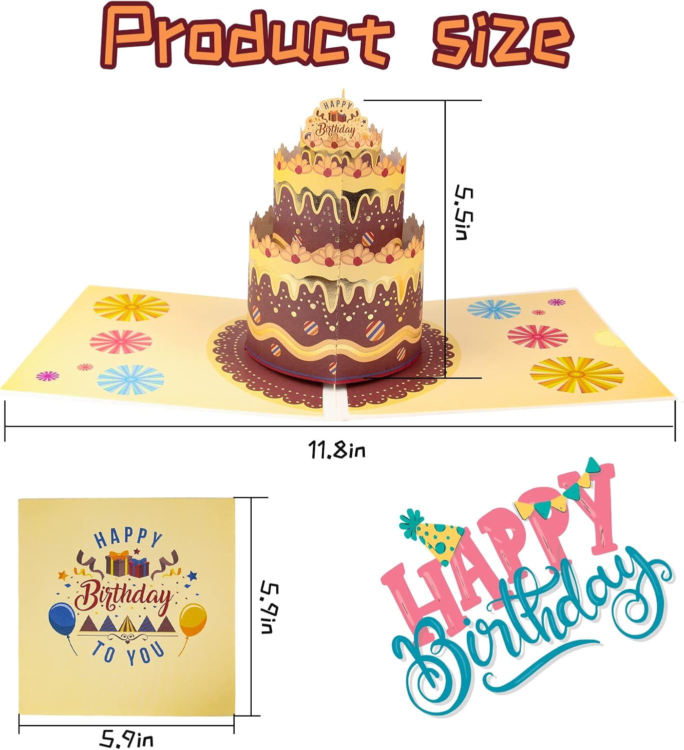Buy Birthday Card, Pop Up Birthday Card, 3D Birthday Popup Cards