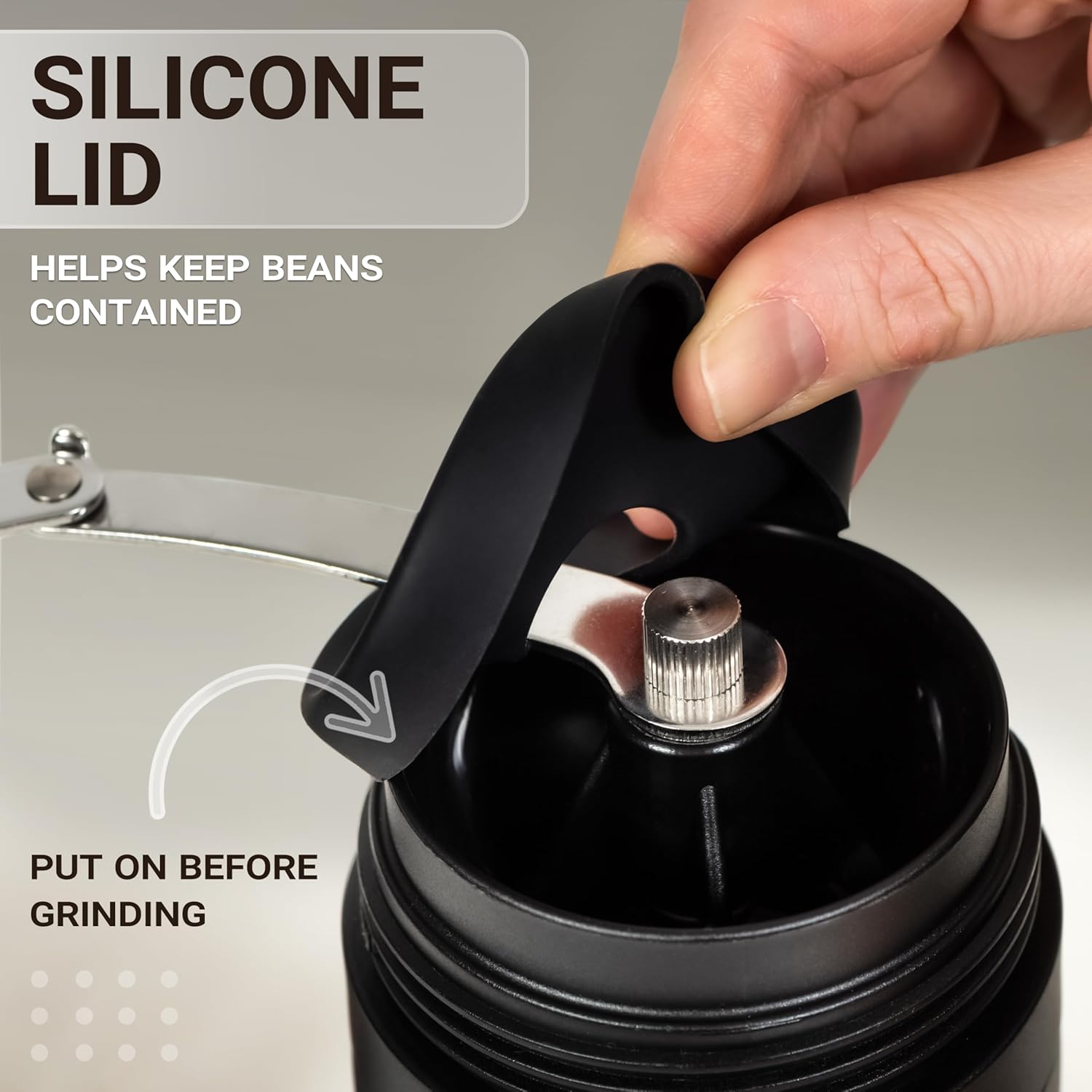 All-in-One Manual Burr Coffee Grinder Cup and Portable Brewing Kit, Stainless Steel Filter, Double-Wall Insulated Tumbler, Coffee Maker for Home, Travel, and Camping