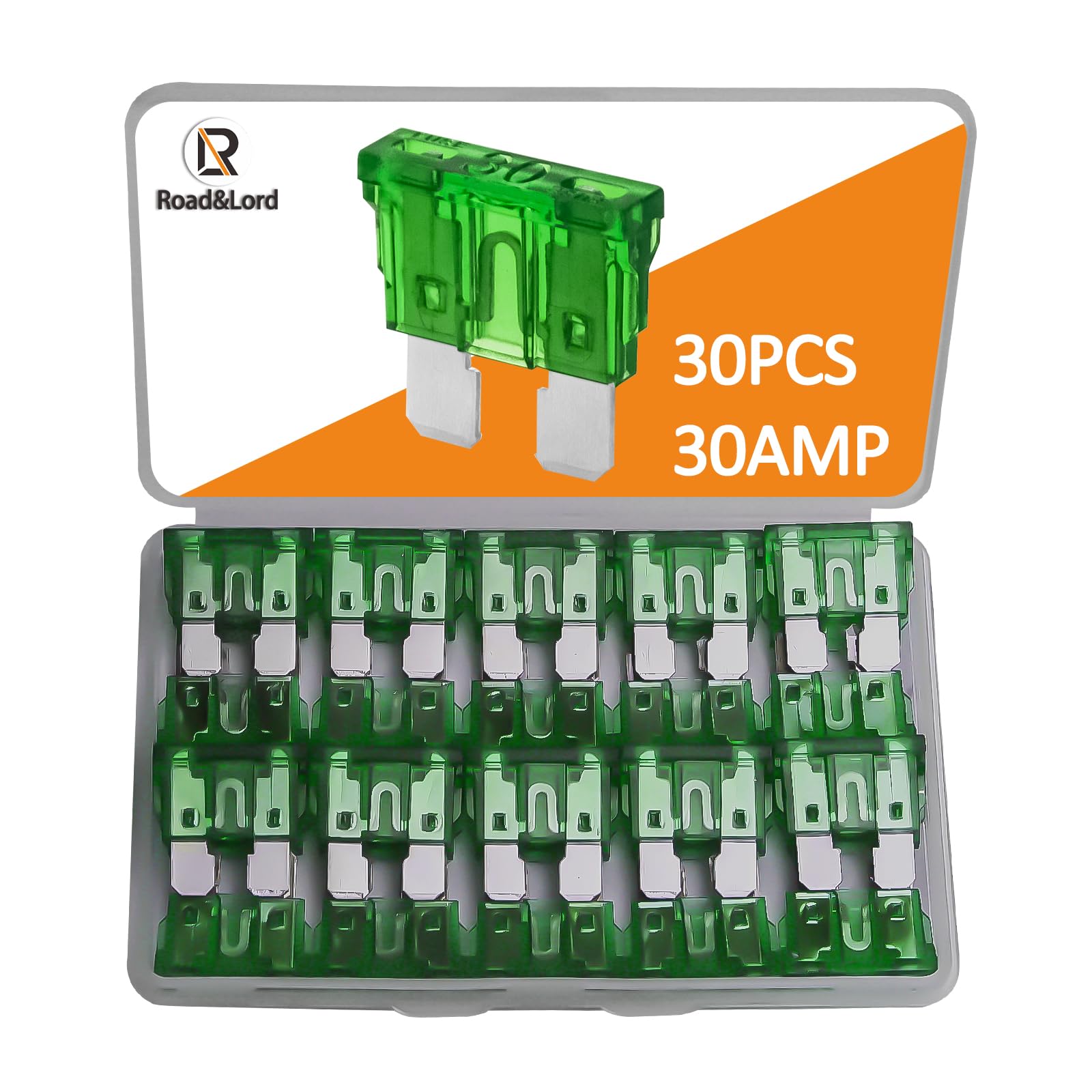 30Pcs 30A Standard Auto Car Blade Fuses for Car Boat Truck SUV Automotive Replacement Fuses-image-17