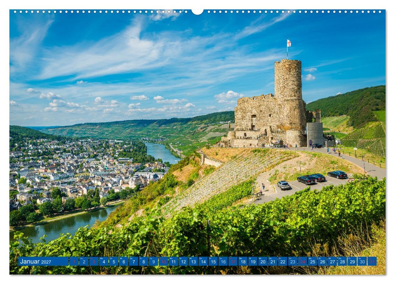 CALVENDO - Burgen in Rheinland-Pfalz (Wandkalender 2027 DIN A2 quer), Monatskalender: Eine Auswahl der schönsten Burgen und Festungen in Rheinland-Pfalz. (Querformat)