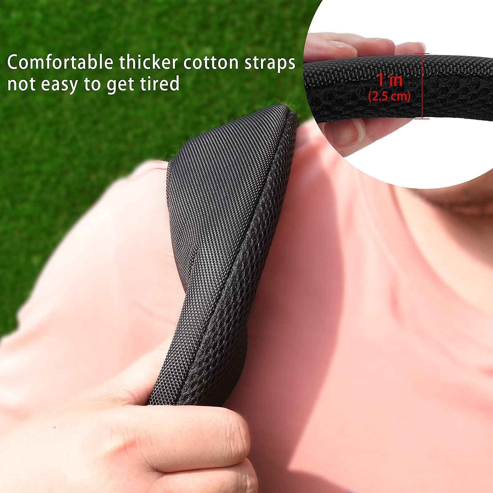 mytag Golf Bag Cross Straps Replacement with 4 Clips, Adjustable Universal Shoulder Carry Straps for Taylormade OGIO - Image 4