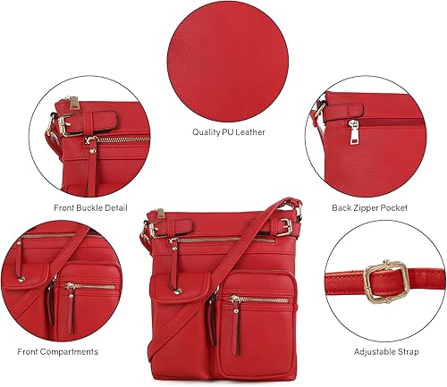 Miniatura 5 de Bolso tipo bandolera para mujer SG SUGU Katie, liviano, con varios bolsillos