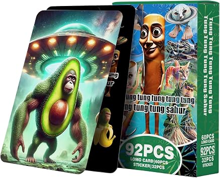 60+32 PCS Italian Brainrot Cards, Brainrot Card Game for Enthusiasts