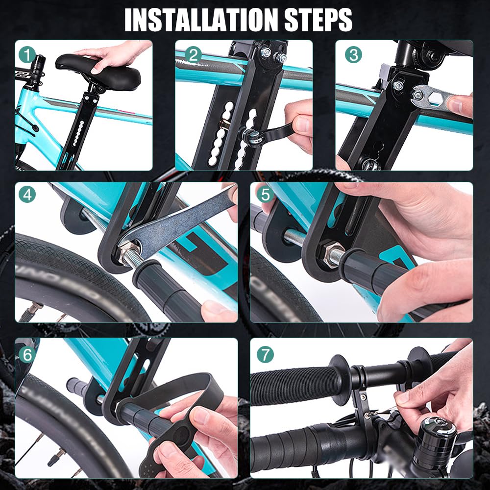 Siège de vélo pour enfants avec fixation de guidon, siège de vélo amovible pour enfants, siège de vélo avant réglable, siège de vélo pour enfants pour adultes pour tous les vélos de montagne