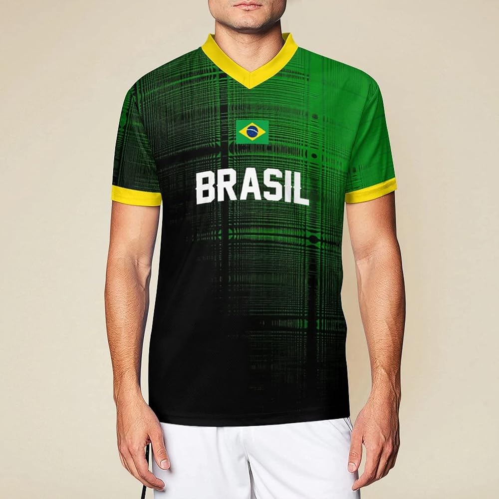 Amazon | ネイビー グリーン サッカーユニフォーム Tシャツ