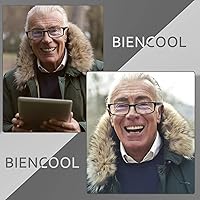 Vista 6 de BIENCOOL 6 Pack Reading Glasses Traditional Frames for Men and Women Readers with Spring Loaded Hinges 6 Pack Black
