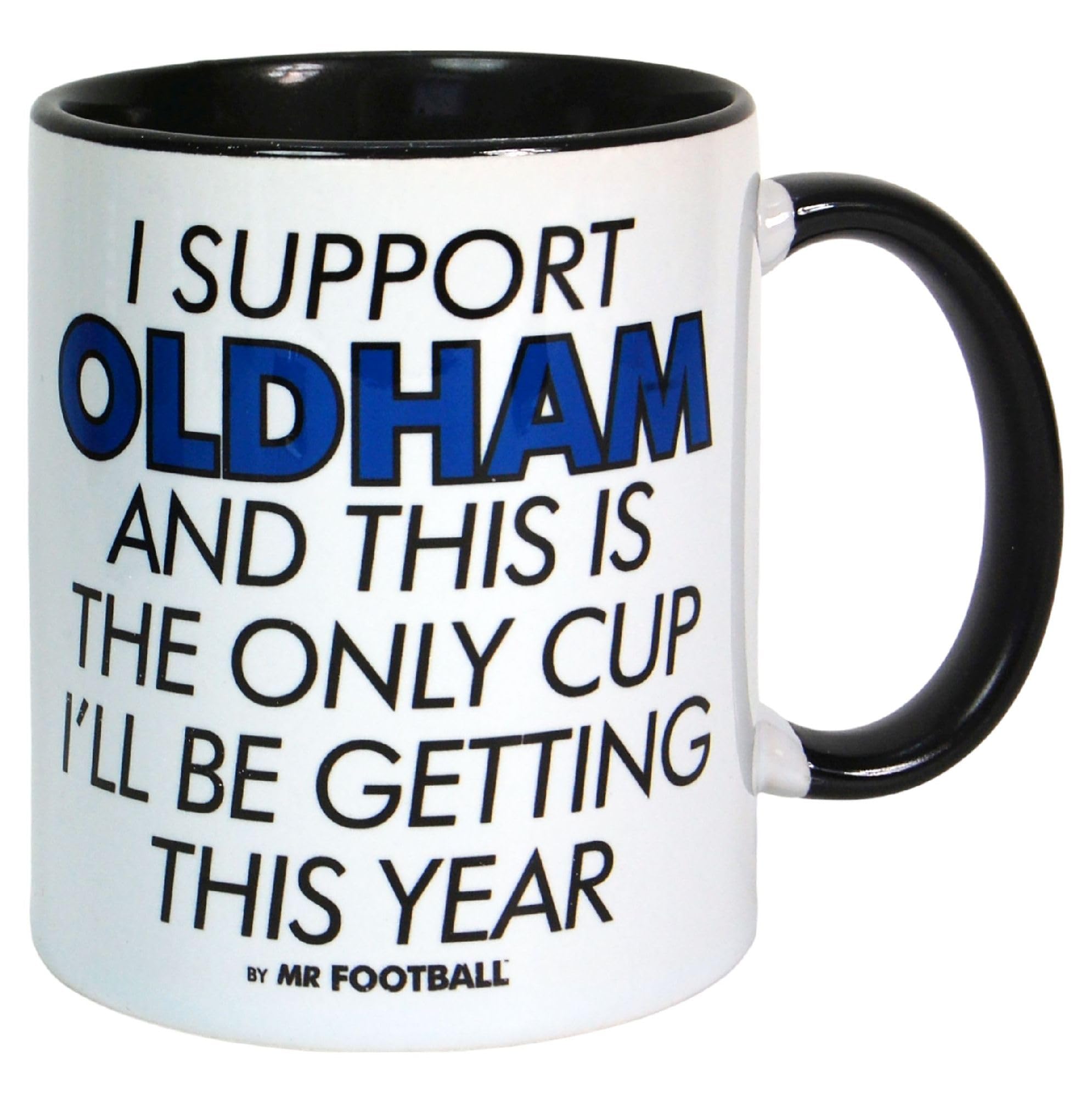 I Support Oldham Athletic and This is only Cup -Gift Boxed Mug Present idea for Fan Supporter