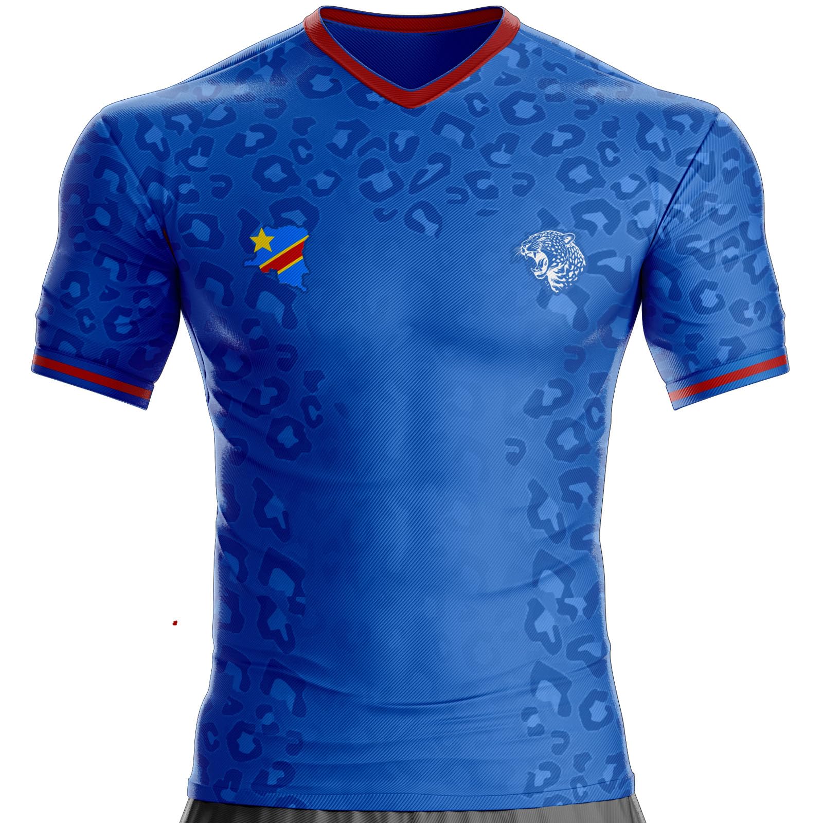 Maglia da calcio del Congo RDC-441 bandiera congolese
