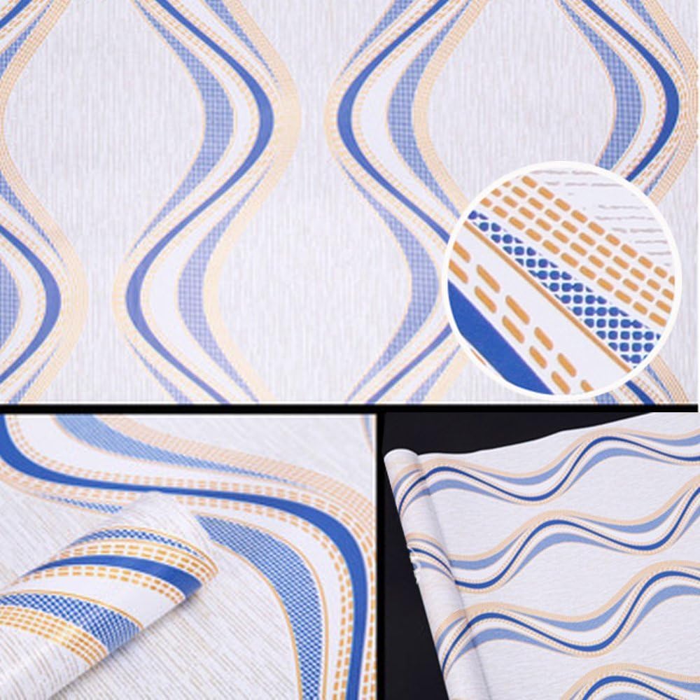 Yifely Furniture Protective Paper Wavy Lines Shelf Drawer Liner Self-Adhesive Sticker 23x157 Inch