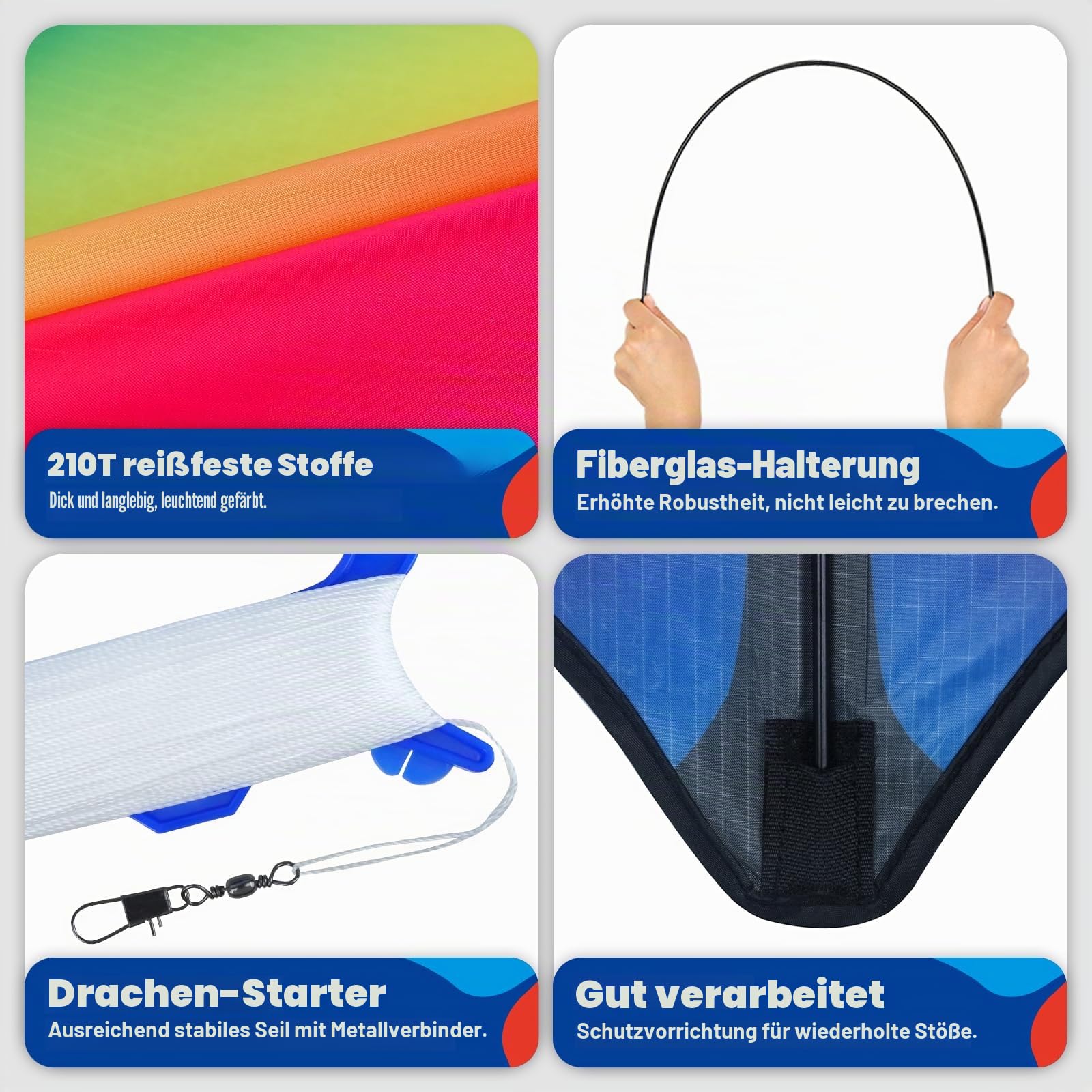 SGftre Delta Drachen Set für Kinder und Erwachsene, Leicht zu Fliegen Outdoor Fun Flugdrachen, Perfekt für Strände und Parks, Ideal für Kinder Winddrachen und Erwachsene Kite für Familie Spaß