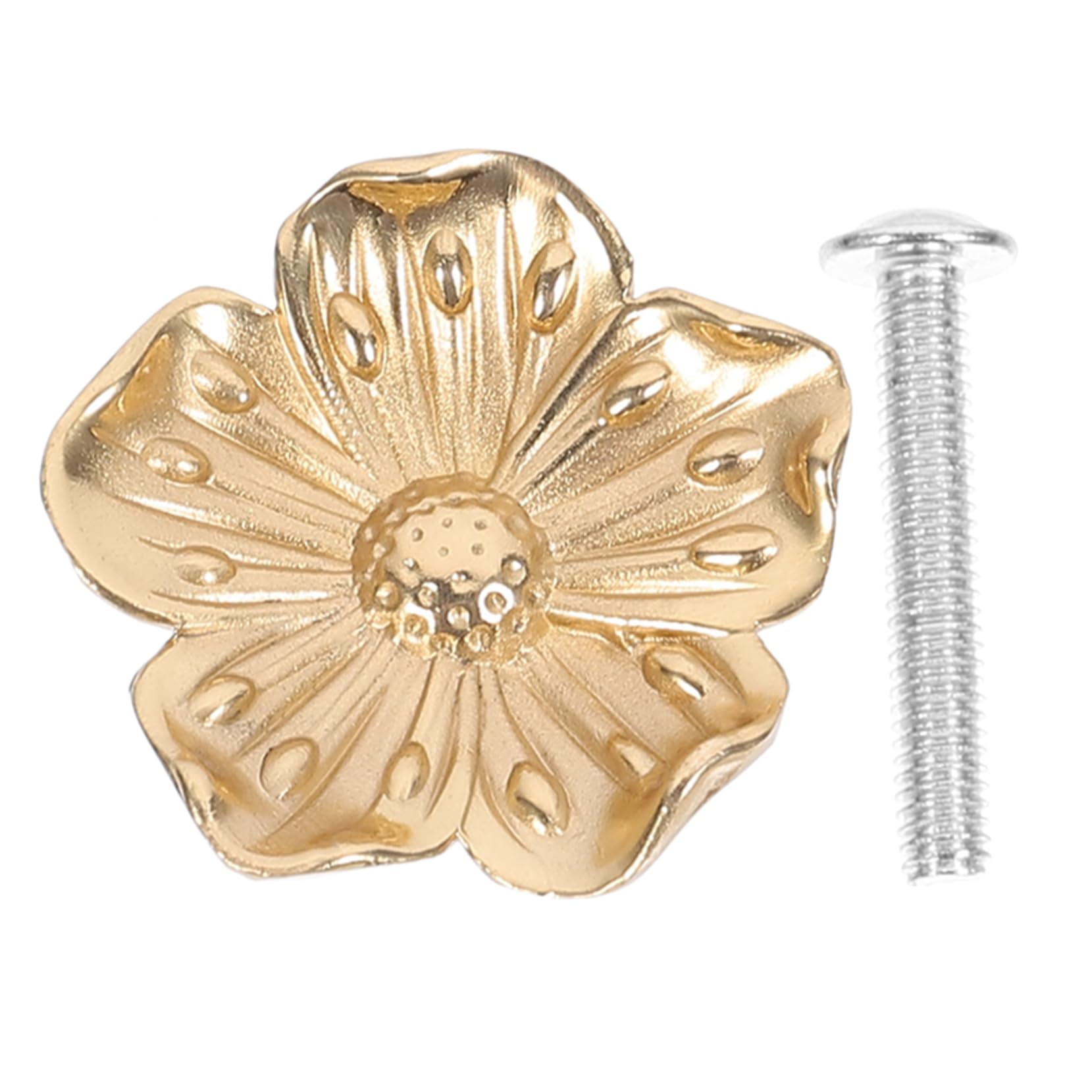 Homoyoyo 1pezzi Pomello per Porta in Ottone Maniglia per Mobili Pomello per Armadio Maniglia per Design Forma di Fiore Elegante