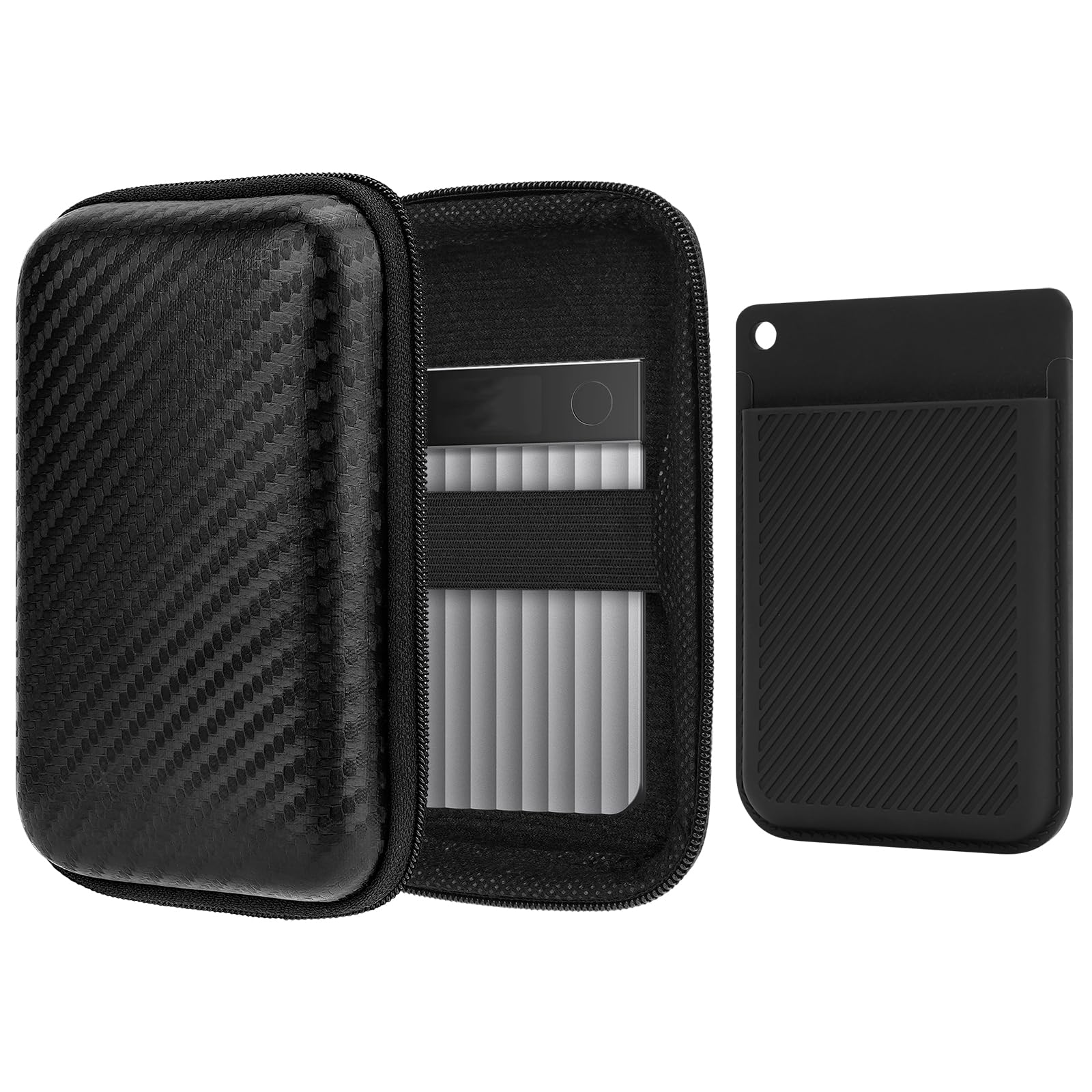 Estuche de Viaje rígido Geekria Compatible con Note AI y Note Pro, Incluye Funda Protectora de Silicona y Caja de Almacenamiento para Viajes con guardado de Cables (Negro)