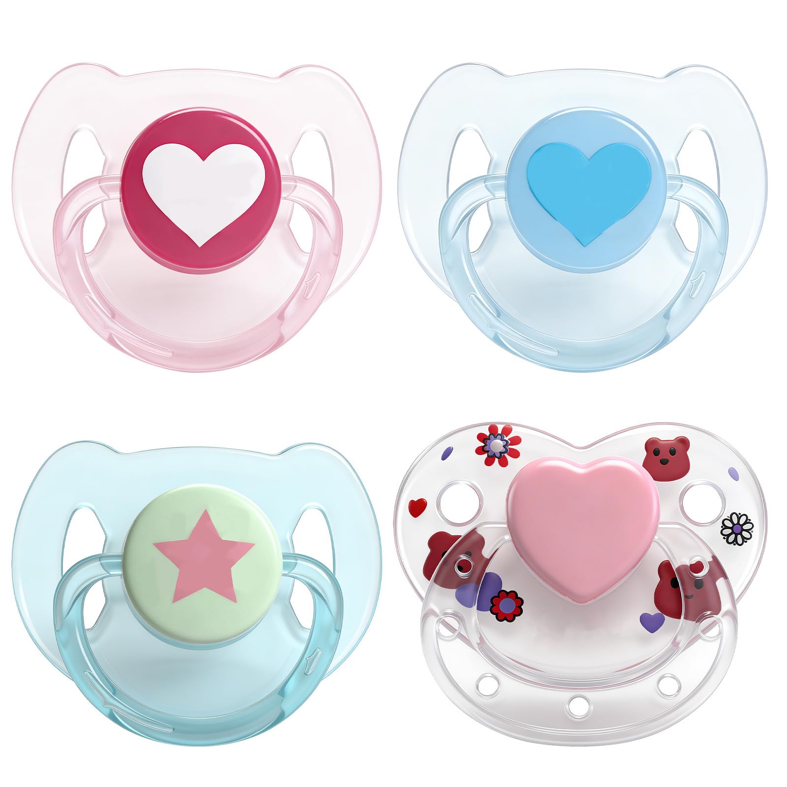 4pcs Magnetic for Pacifier, Reborn Doll Accessories, Soothers Supplies
