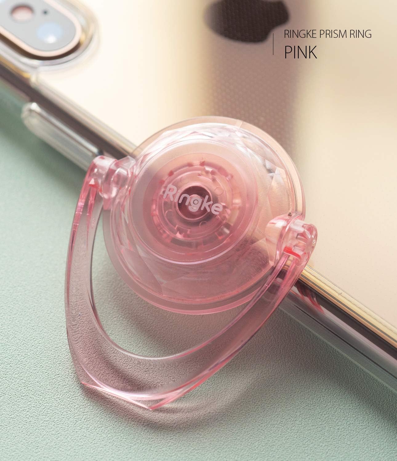 Ringke Prism Ring (Multi-Angle) Adhesive Phone Stand Compatible with Most Cases - Pink