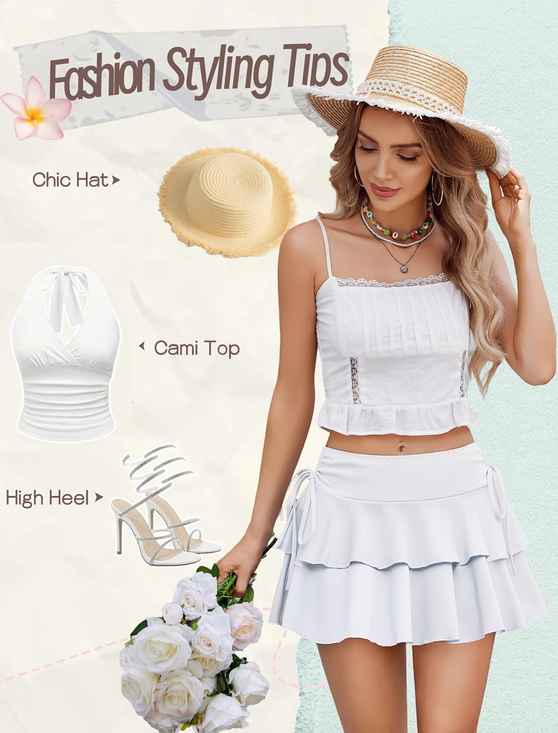 Avidlove Mini Skirts for Women Casual Micro Y2K Pleated Skirt Layered Ruffle Short Skirts Cheer Skirt Cosplay Outfits S-XXL - Image 5