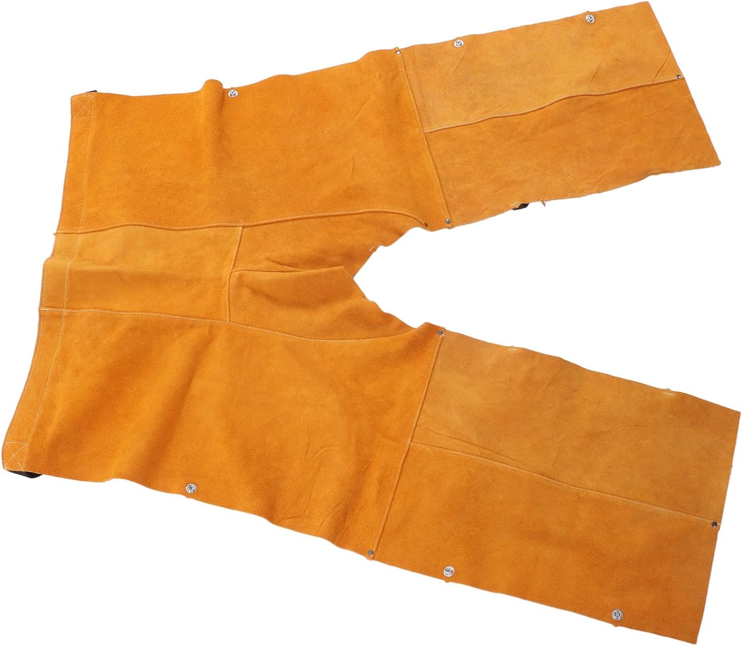 Srliya Welding Safety Chaps Leather Apron Adjustment Split Leg Fire Wear Protective Apparel