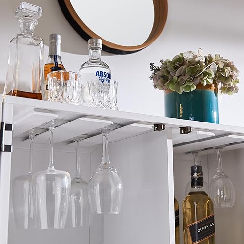 Miniatura 4 de Home Source Jill Zarin - Armario plegable para vino color oro blanco