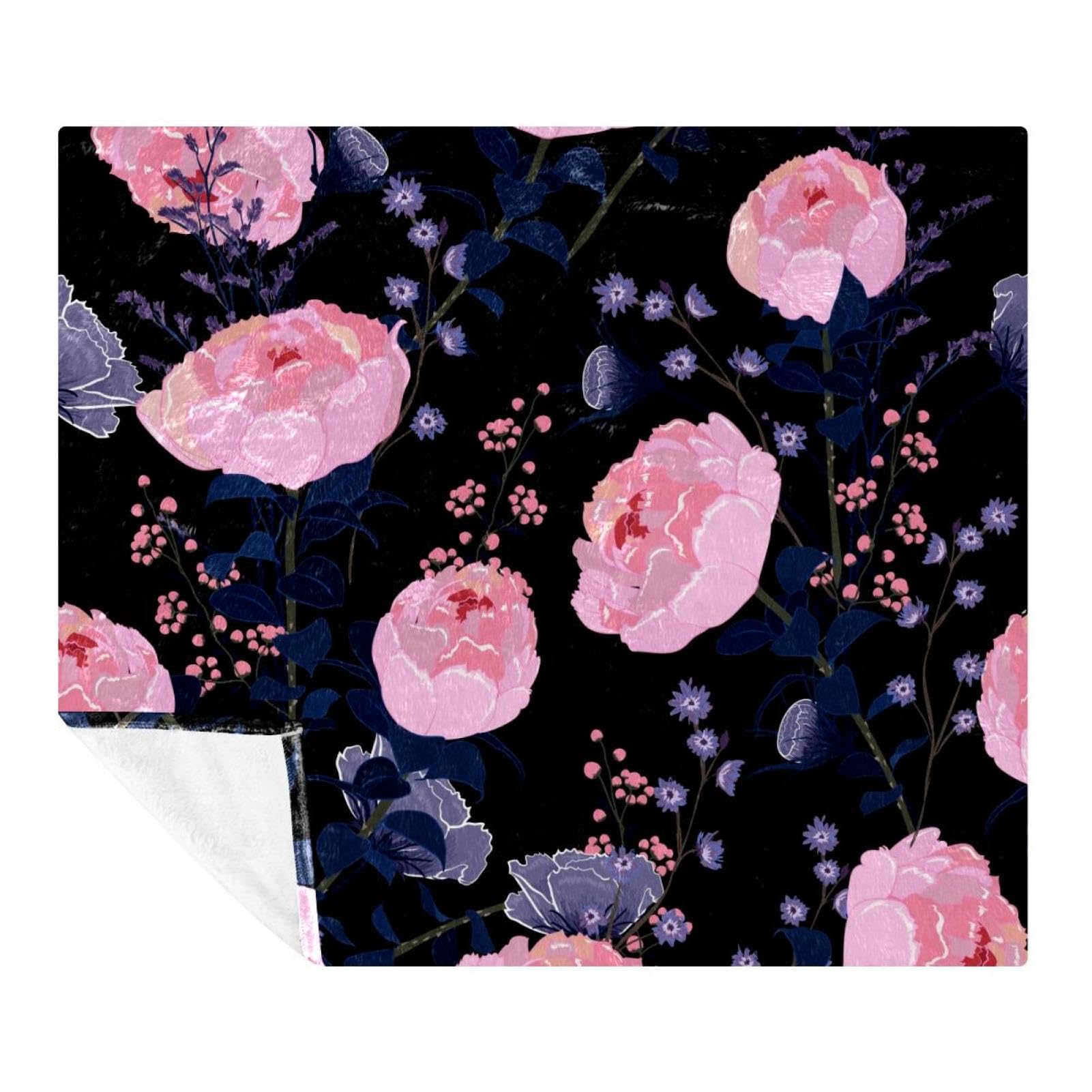 Couverture douce et confortable en microfibre rose pour lit et sofa