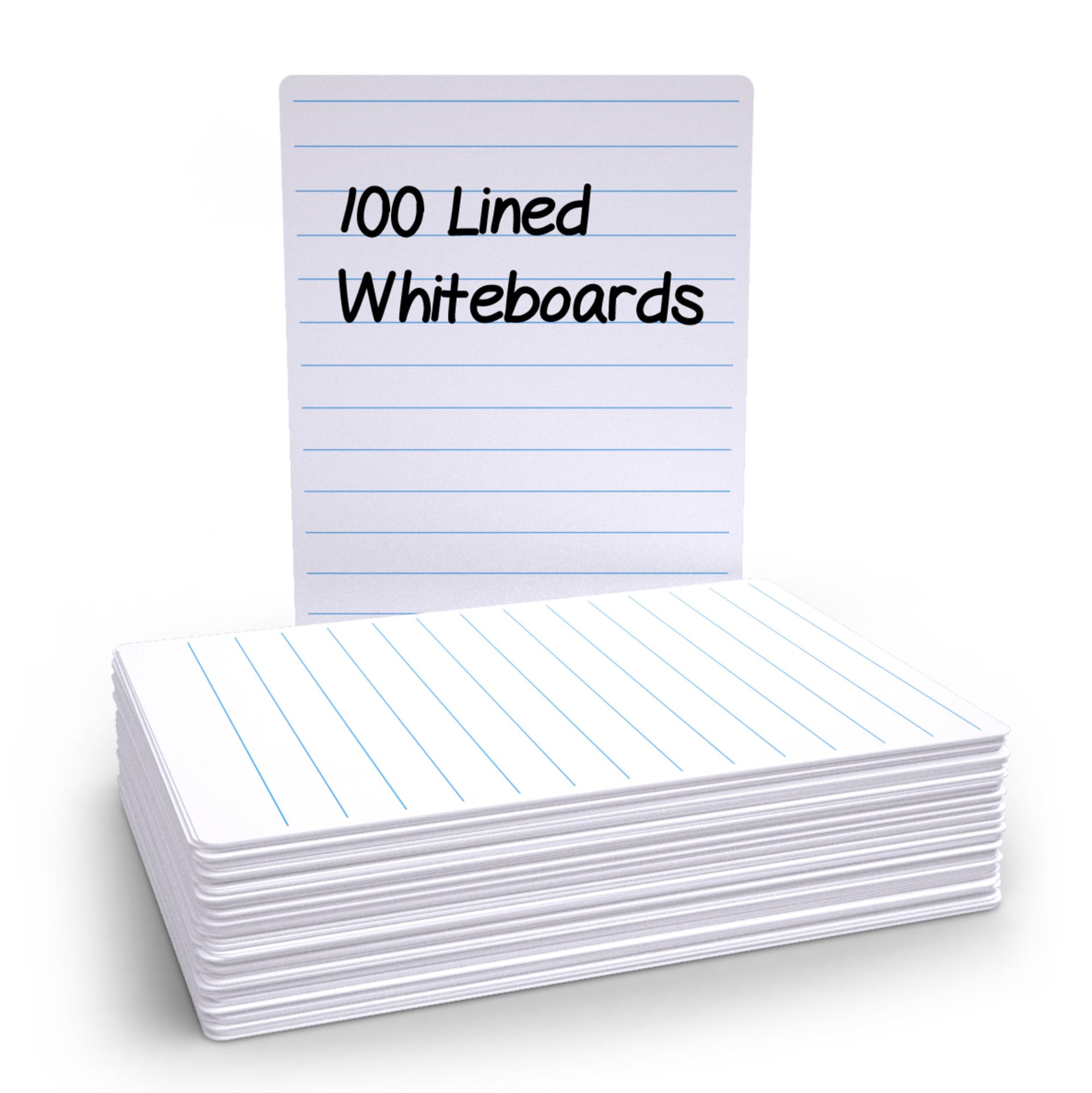 Show-me Economy Drywipe Boards 500 Micron Lined Portrait A4 Pack of