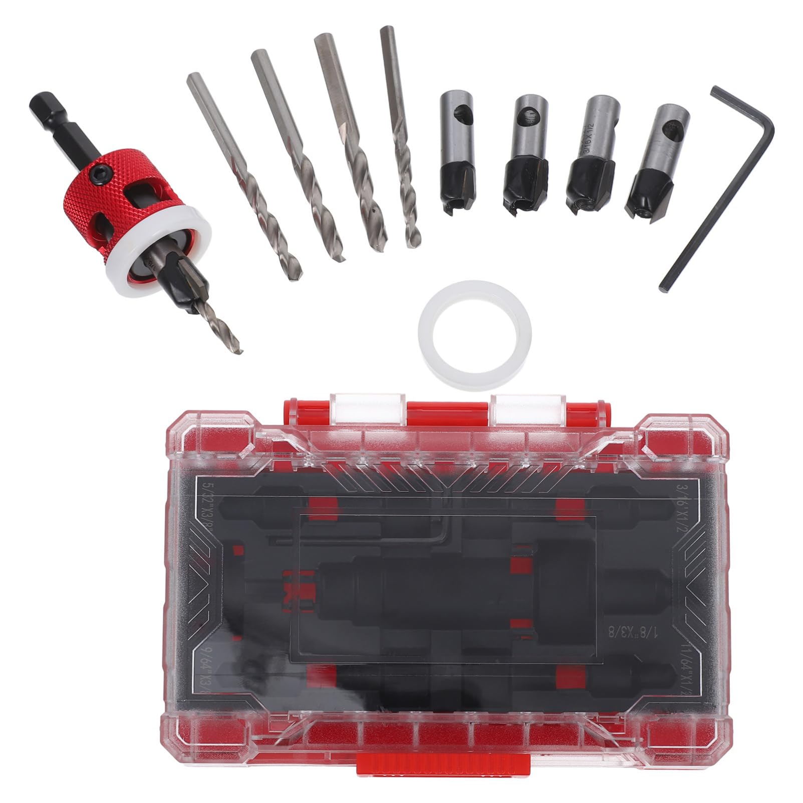 Juego de Brocas Avellanadas para Madera con Limitador, 1 Set
