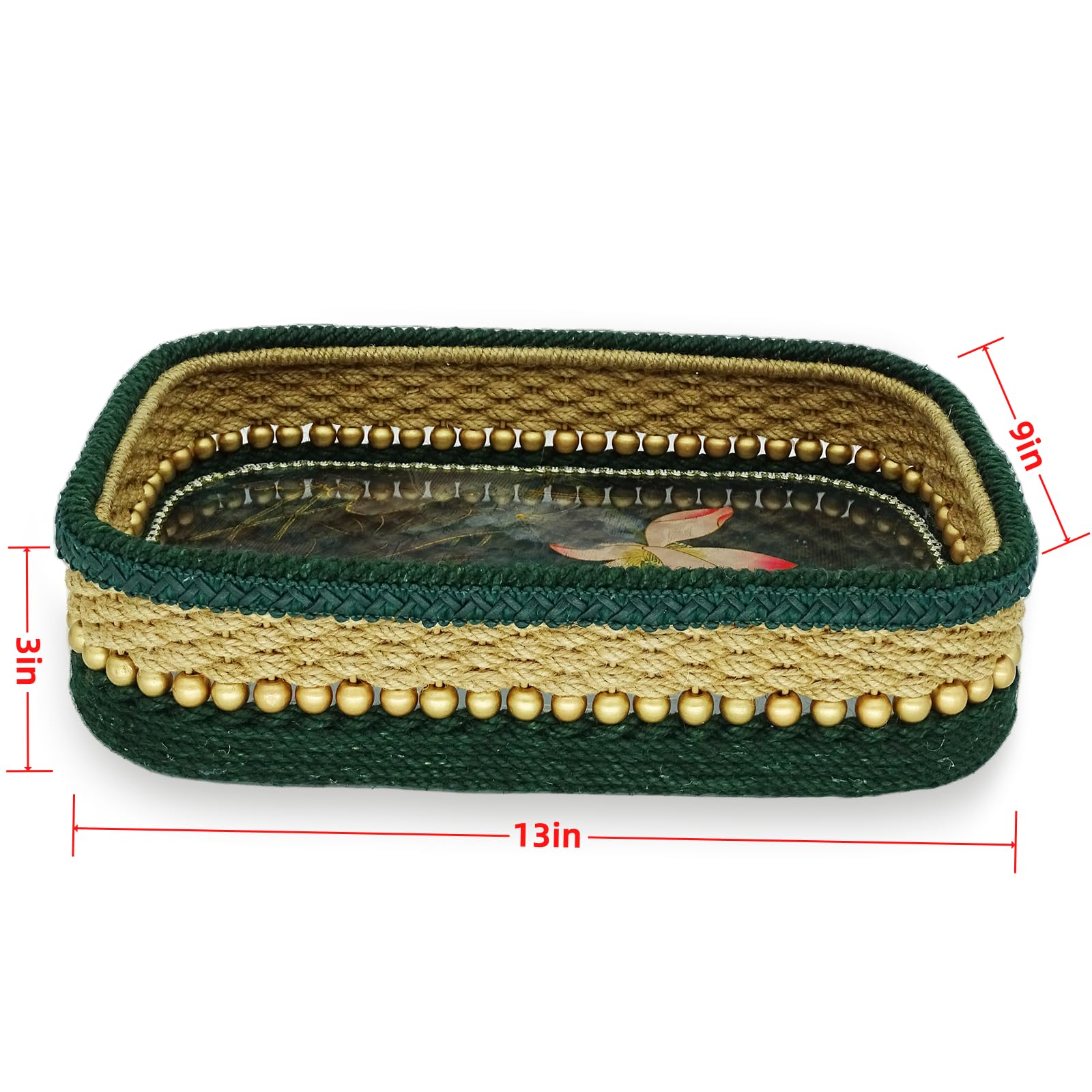 Zenpeace Tea Tray, Pure Handmade Twine Woven Decorative Food Tray for Breakfast in Bed, Lunch, Dinner,Patio, Coffee Table, Party and Picnic, Suitable for Knees, Sofas, Table Top Any Scene Decoration