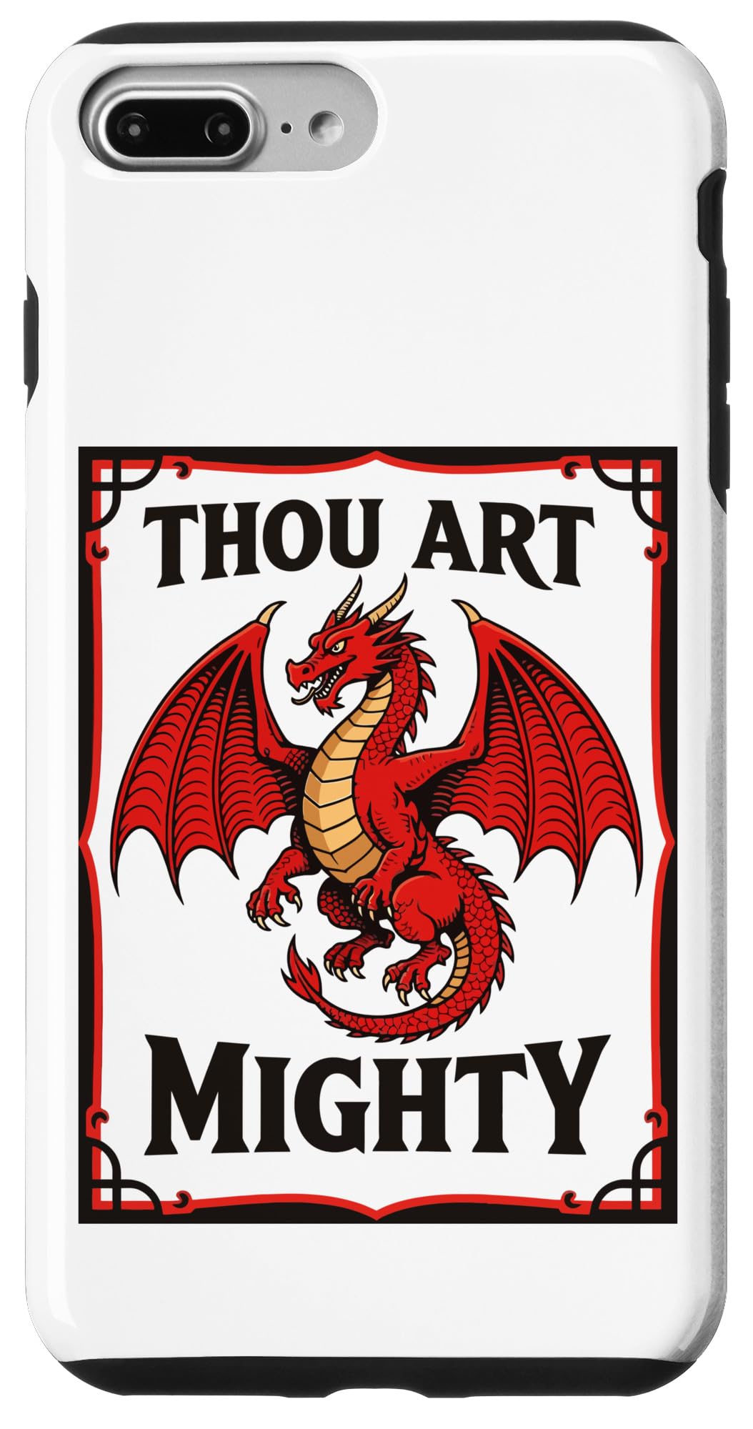 Power in Defense Rugby Red Dragon Case for iPhone 7 Plus/8 Plus