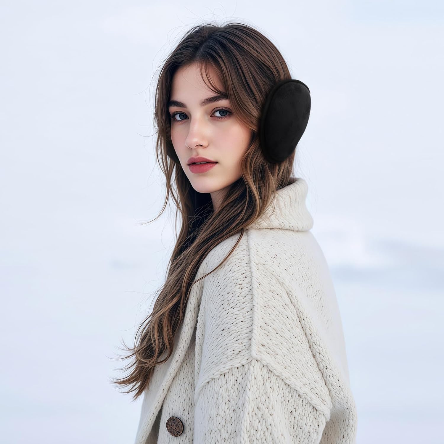 Ear Muffs for Women Winter, Ear Warmers Foldable Adjustable for Women Men Cold Weather Fleece Lined Running Cycling - Image 2