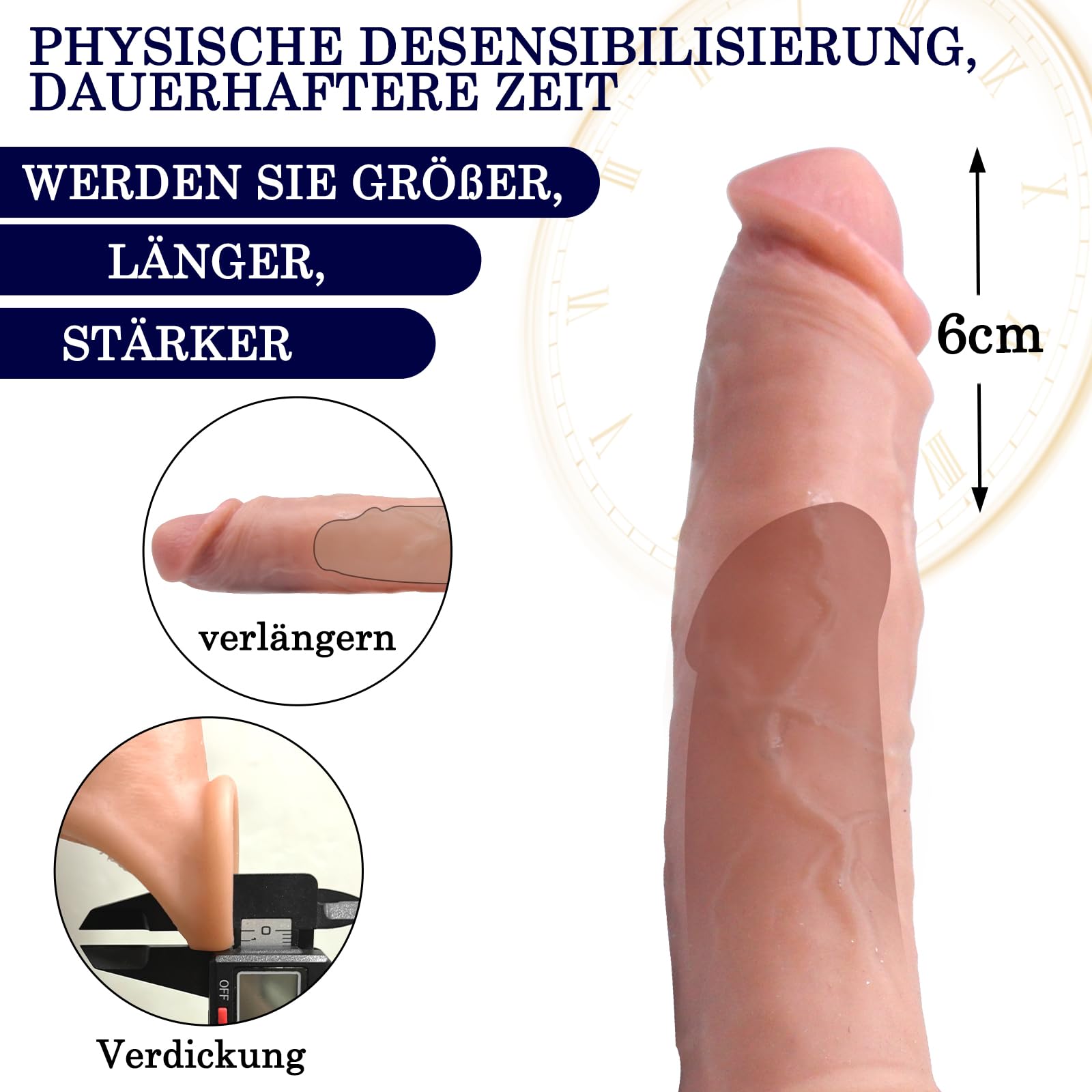 BDSMYEE - Funda para pene con vibrador para alargamiento de pene, 21 cm, silicona, juguete sexual erótico para hombres