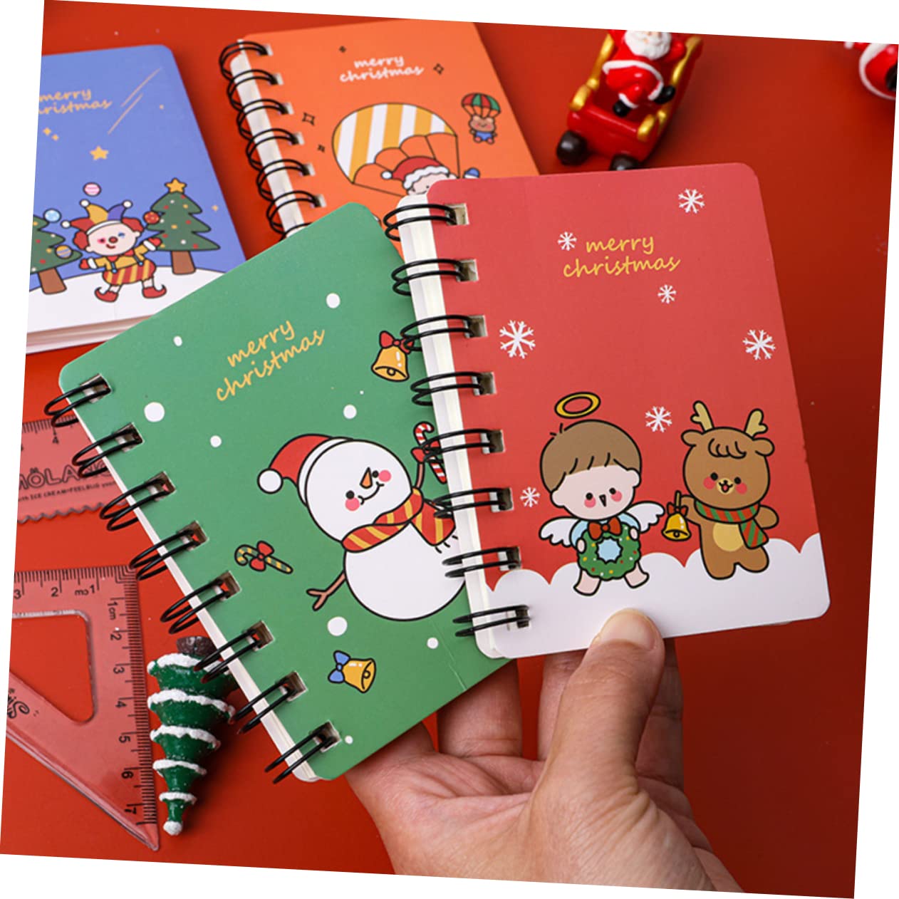 Lurrose 18 Stück Weihnachts Spiralbuch Notizbücher Für Kinder Studenten Notizbuch Zubehör Bindungs Spiral Notizbücher Spiral Spiral Notizbuch Tragbare Spulen Notizblöcke Liniertes