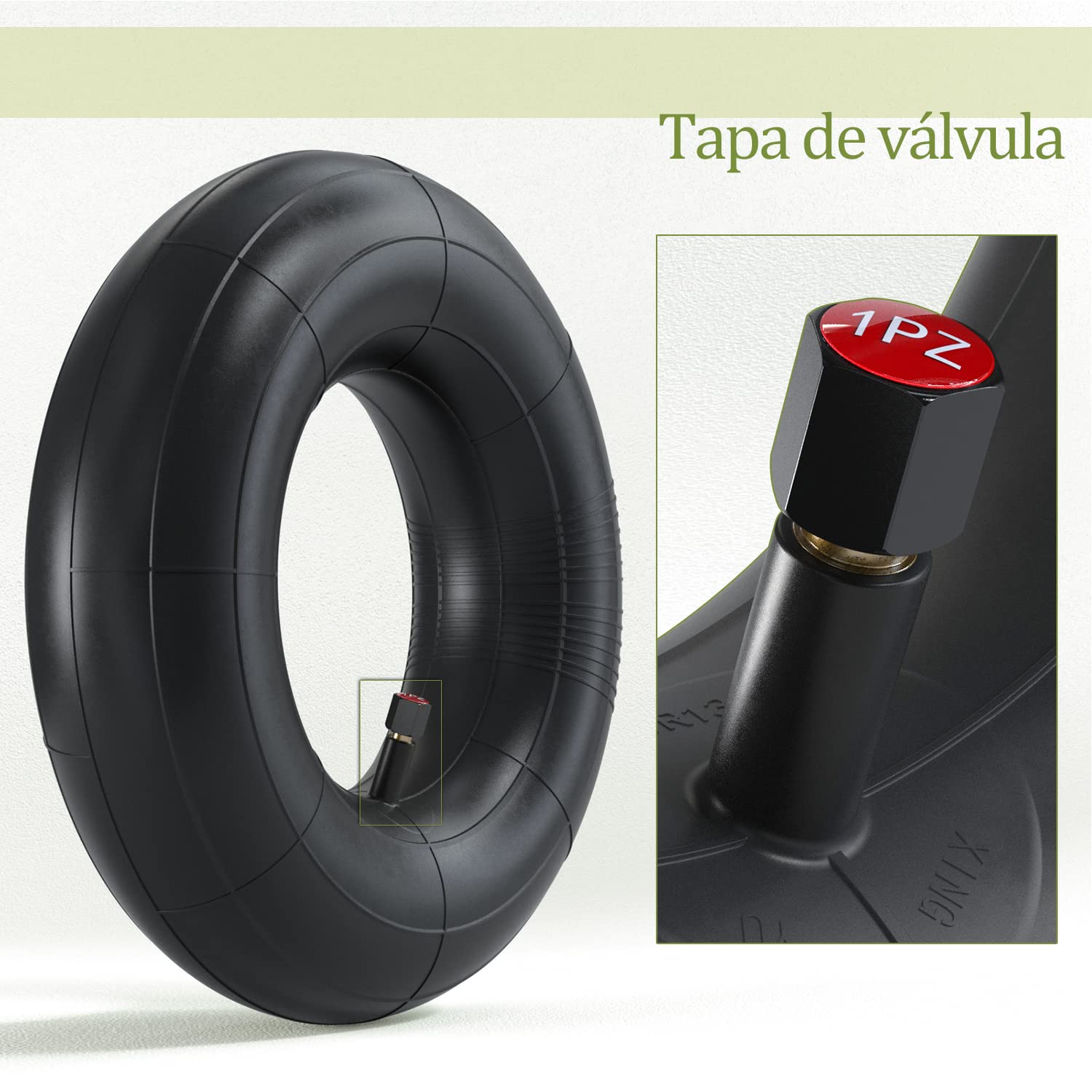 1PZ S15-IN2 Cámaras de aire 15x6.00-6 con válvula TR13 para Rueda de Tractor Cortacésped Carretilla Camiones Mano Carrito Golf Jardín Mini Quad
