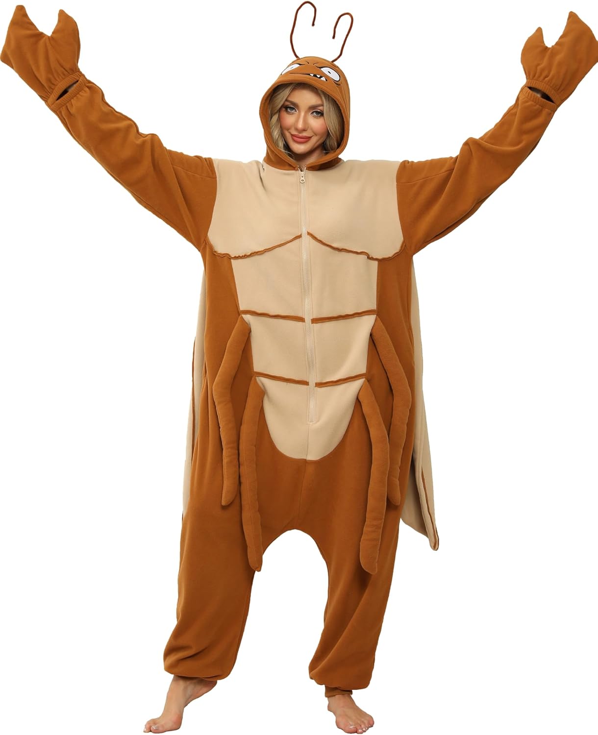 Unisex Adult Onesie Pajamas, Flannel Cosplay Animal One-Piece Halloween Costume Sleepwear Homewear