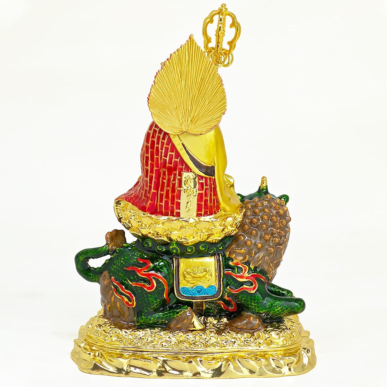 Feng Shui Ksiddigarbha Sitting On Chi Lin Kylin Removing Evil Forces Brings Good Luck and Protects Energy Home Statue