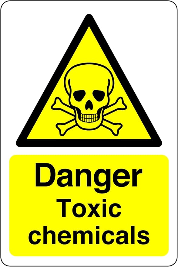 Safety First Display LTD Danger toxic chemicals sign - Corrosive ...