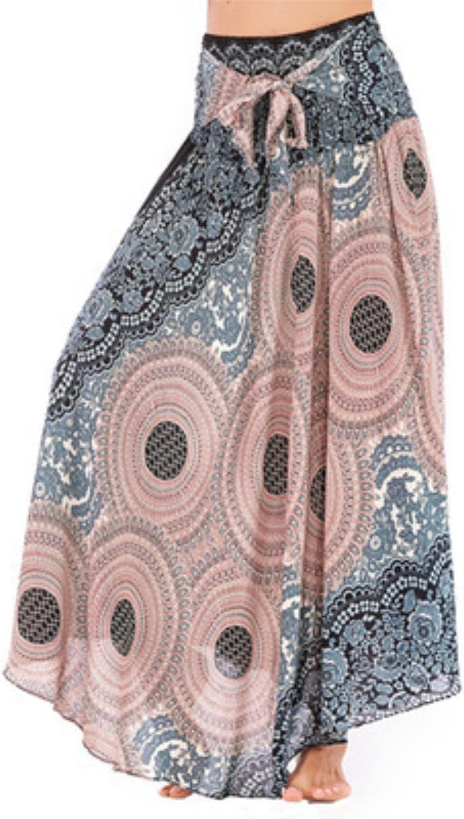SUYGGCK Long Skirt Fashion Skirts Womens Clothes Women Skirt Sexy Women Long Flowers Elastic Waist