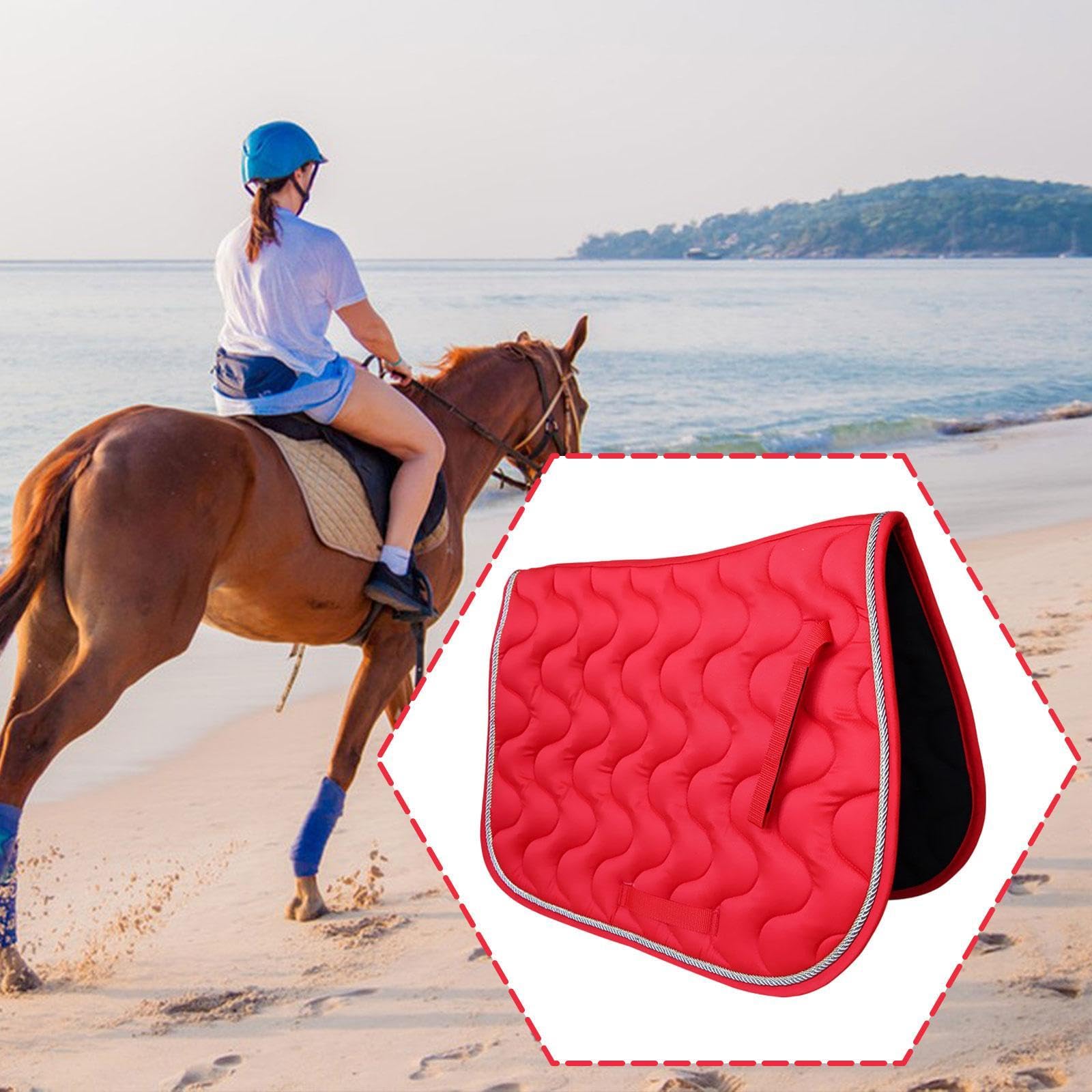 Saddle Pad Cojín Antideslizante para Silla de Montar Material Suave Y Cómodo Función de Absorción de Impactos Adecuado para Entrenamiento Salto