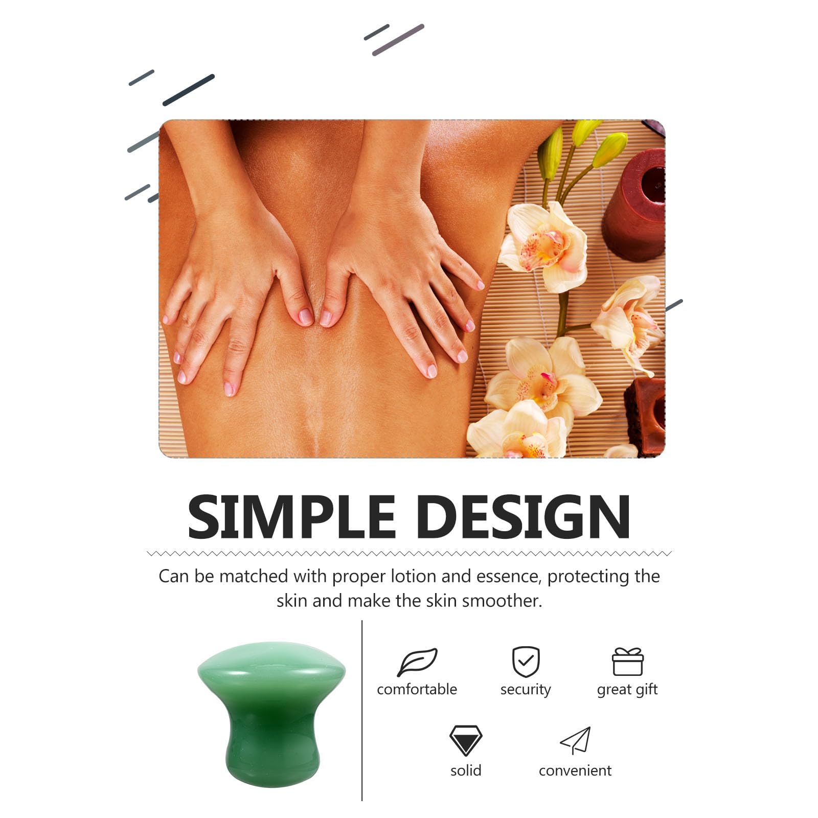 2pcs Mushroom Shaped Massaging Boards Facial Massagers Beauty Tools Spa Home Use, Green, 4x4cm - Image 2